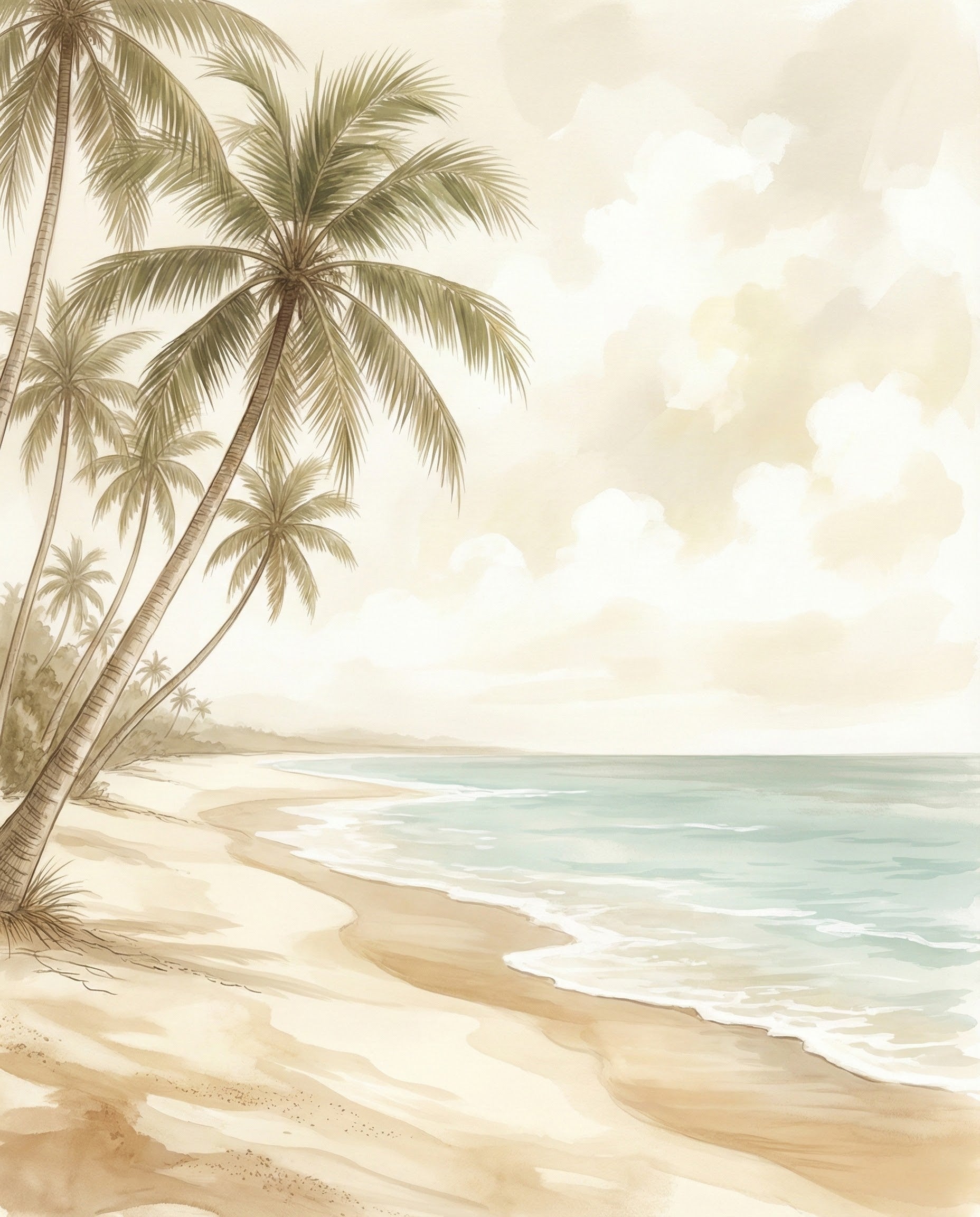 Island Serenity - Beach Framed Wall Art for Living Room, Bedroom or Office