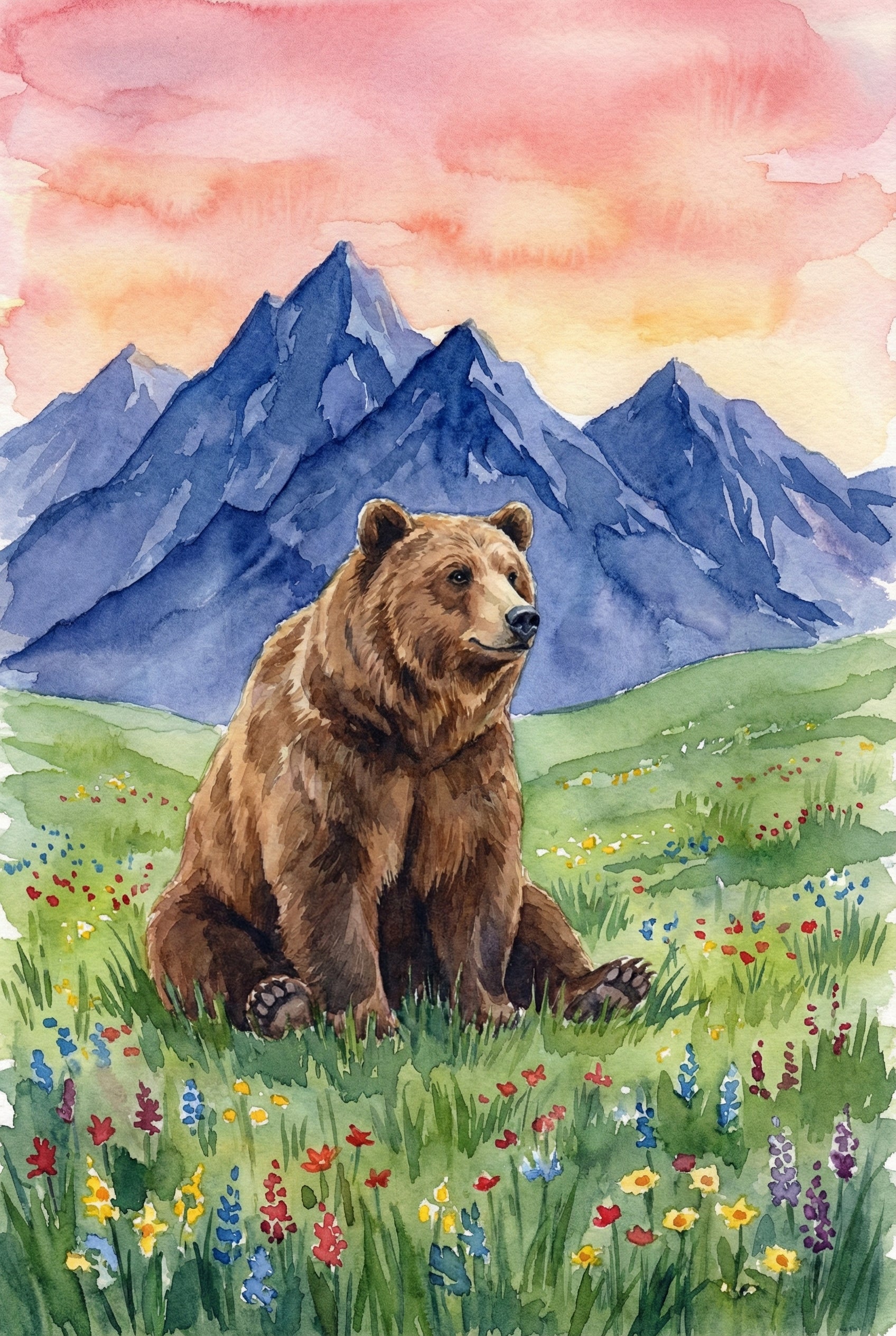 Bear Wall Art - Alpine Meadow Bear