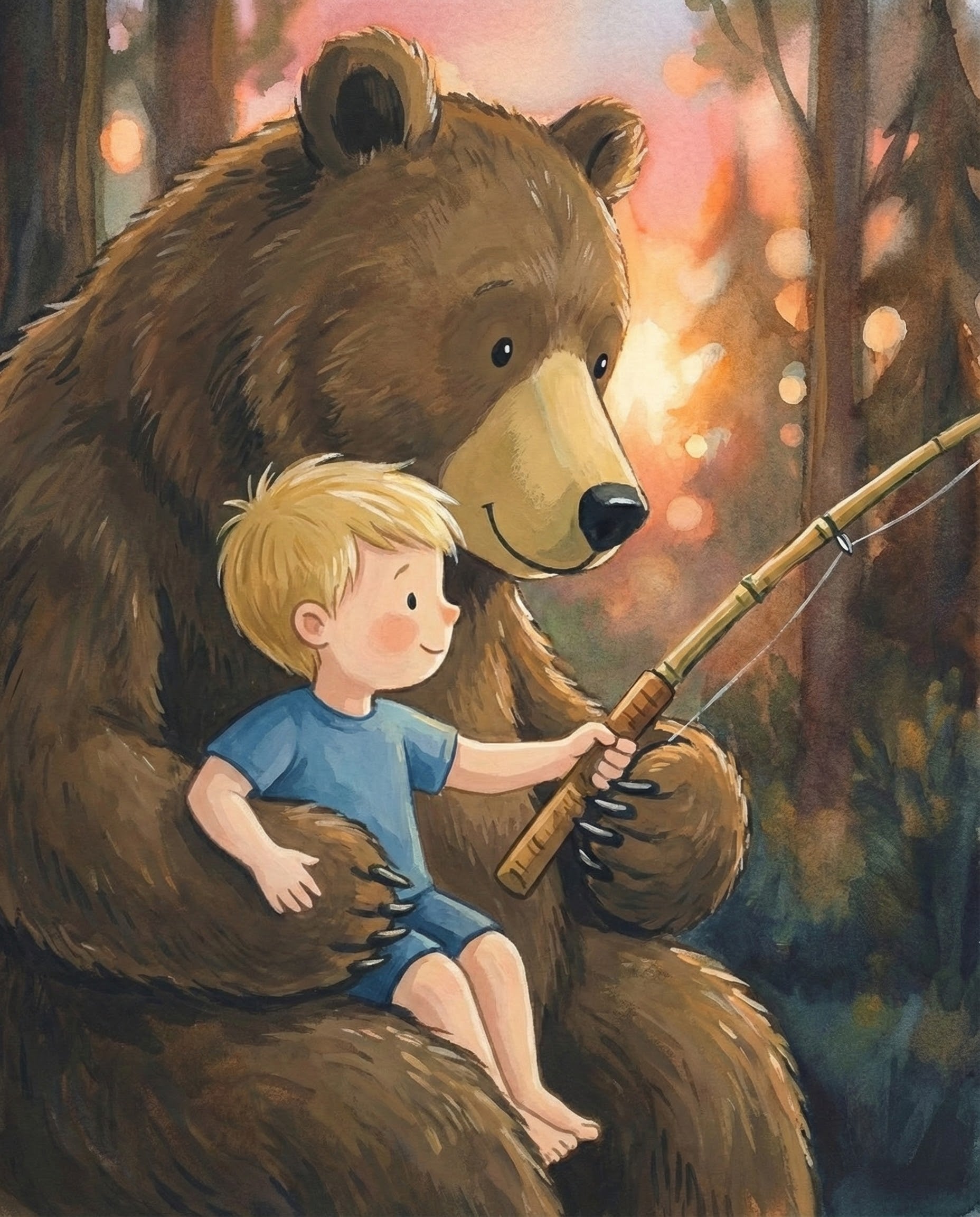 Big Bear Hugs - Bear Framed Wall Art for Nursery, Playroom or Kids Bedrooms