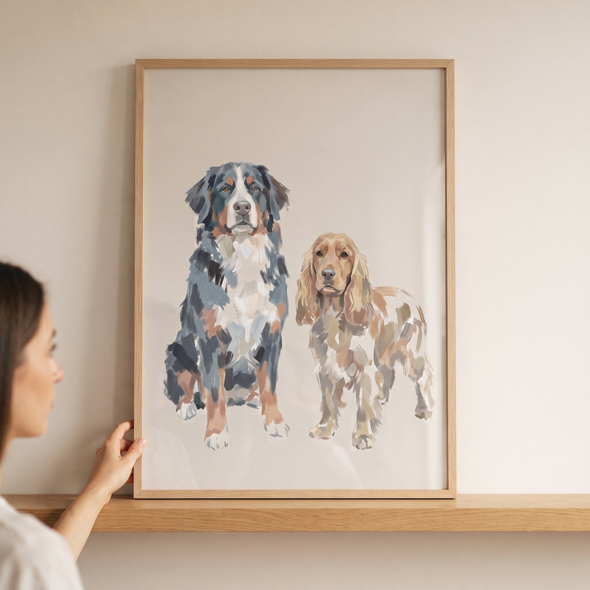 Bernese Mountain Dog Wall Art - Loyal Furry Duo