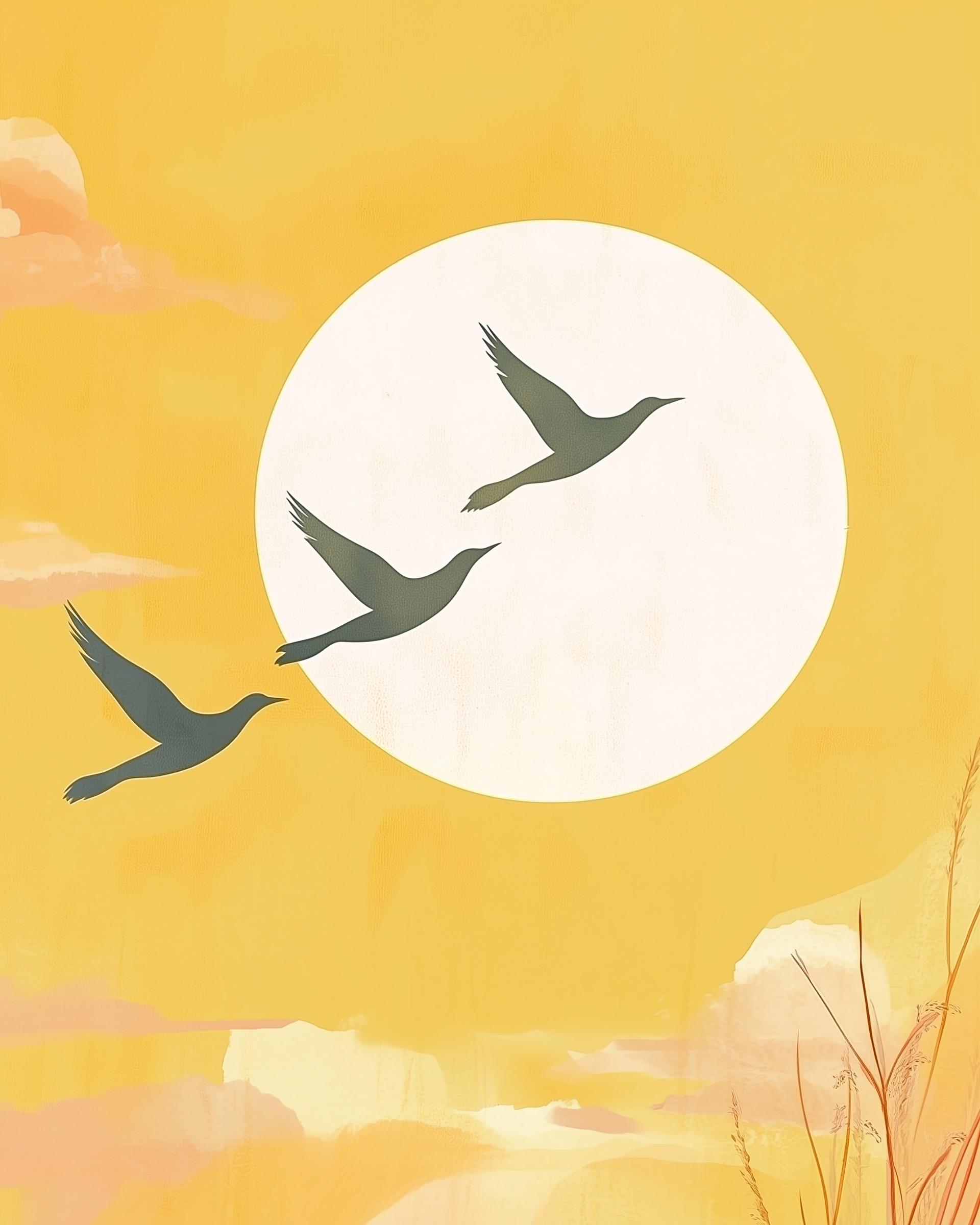 Sunshine Soarers - Birds Wall Art for Nursery, Playroom or Kids Bedrooms