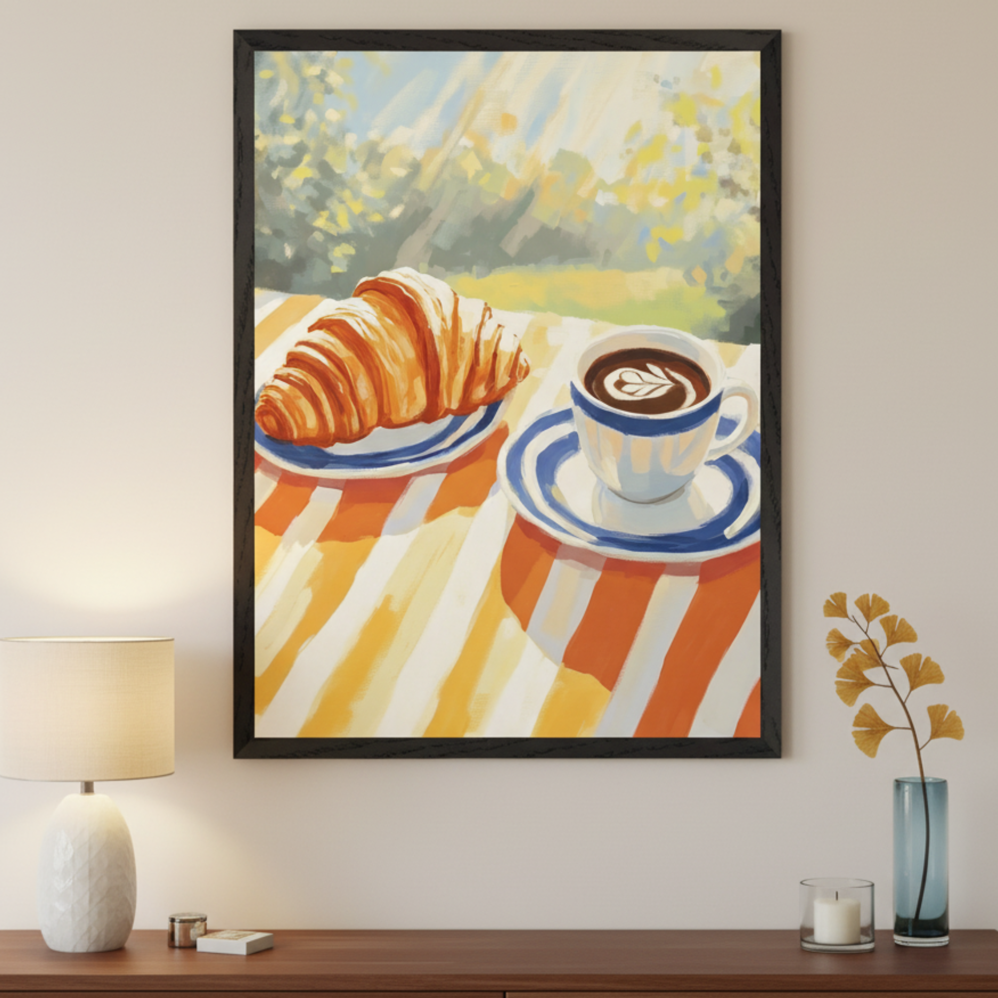 Golden Leisure - Breakfast Wall Art for Living Room, Bedroom or Office