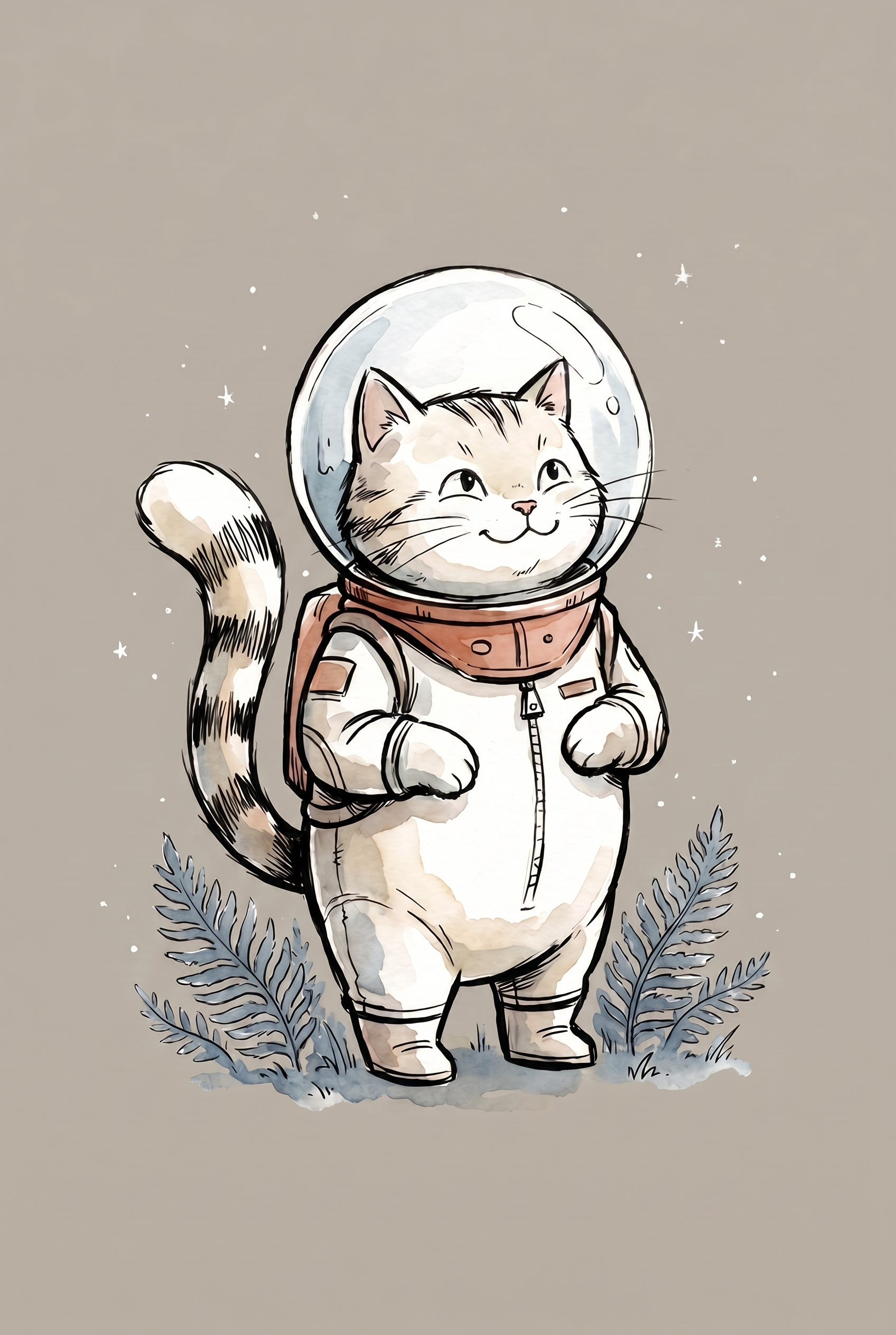 Bubble Helmet Astronaut Cat Wall Art - Cosmic Kitty Explorer
