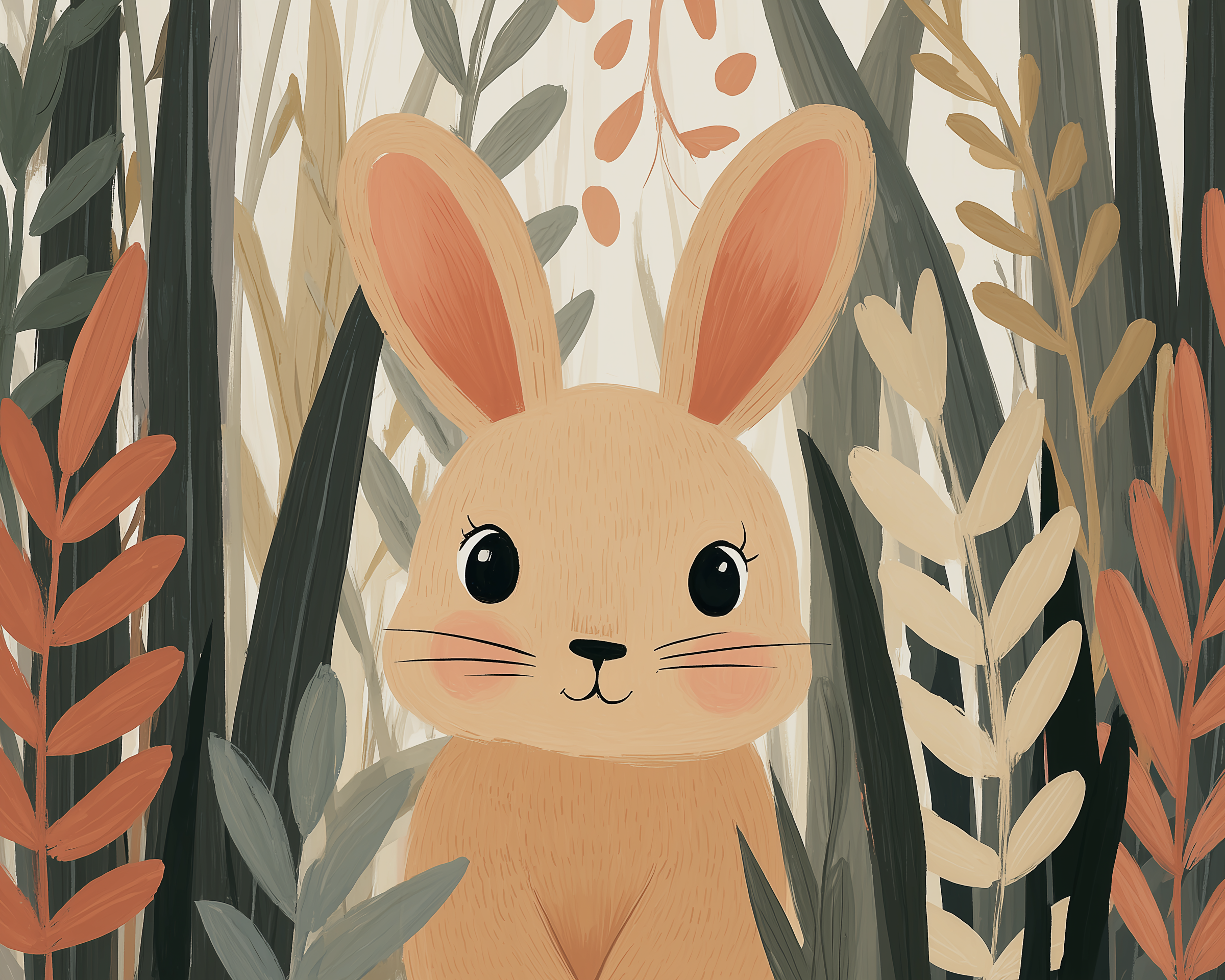 Woodland Bunny Wall Art for Nursery, Playroom or Kids Bedrooms - Forest Animal Decor - Thumper Joy