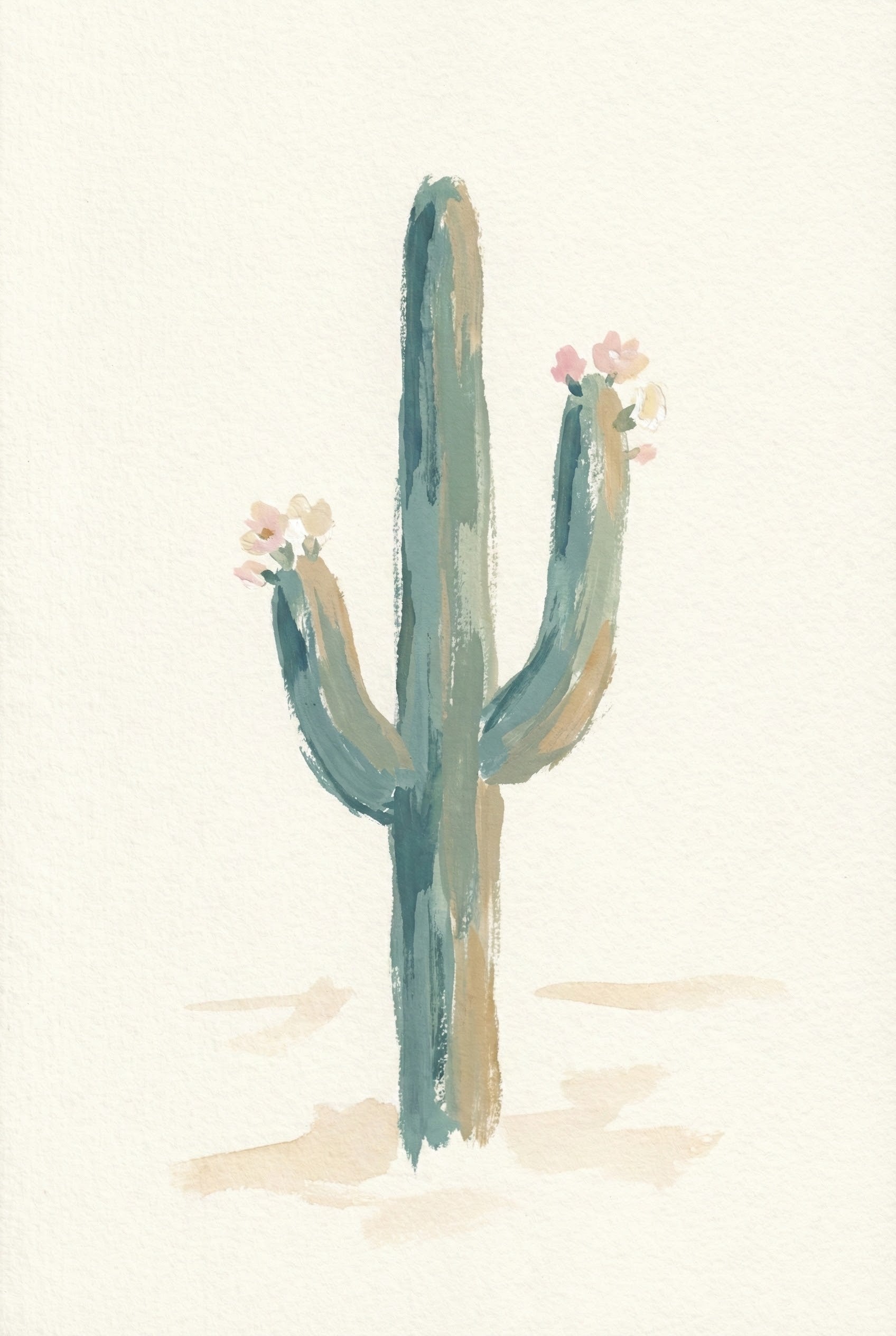 Cactus Whisper - Cactus Framed Wall Art for Living Room, Bedroom or Office