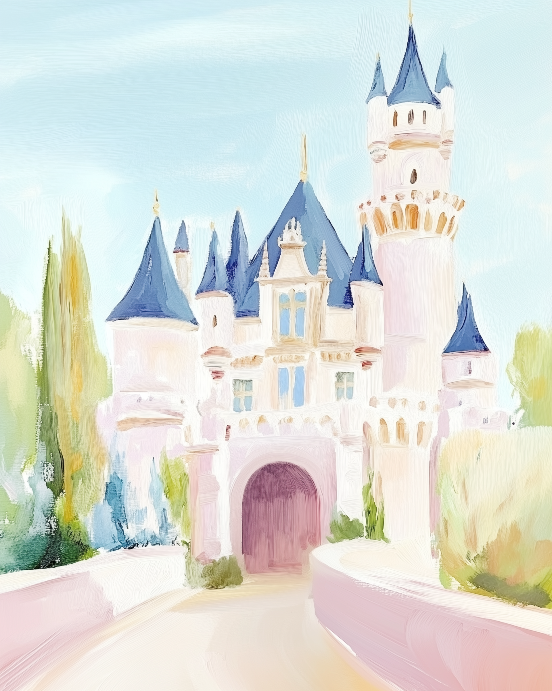 Enchanted Palace - Castle Wall Art for Living Room, Bedroom or Office