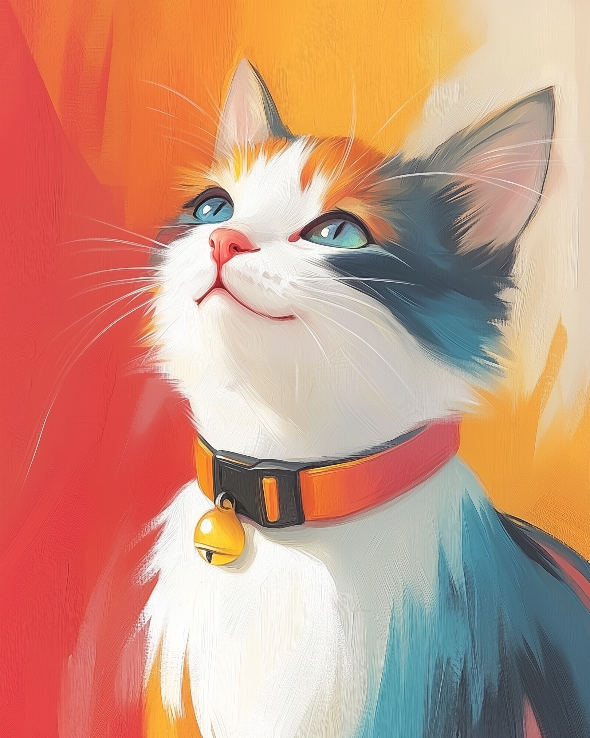 Feline Gaze - Cat Wall Art for Living Room, Bedroom or Office