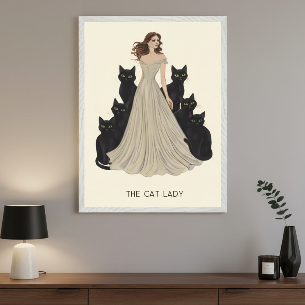 Velvet Shadows - Cats Wall Art for Living Room, Bedroom or Office