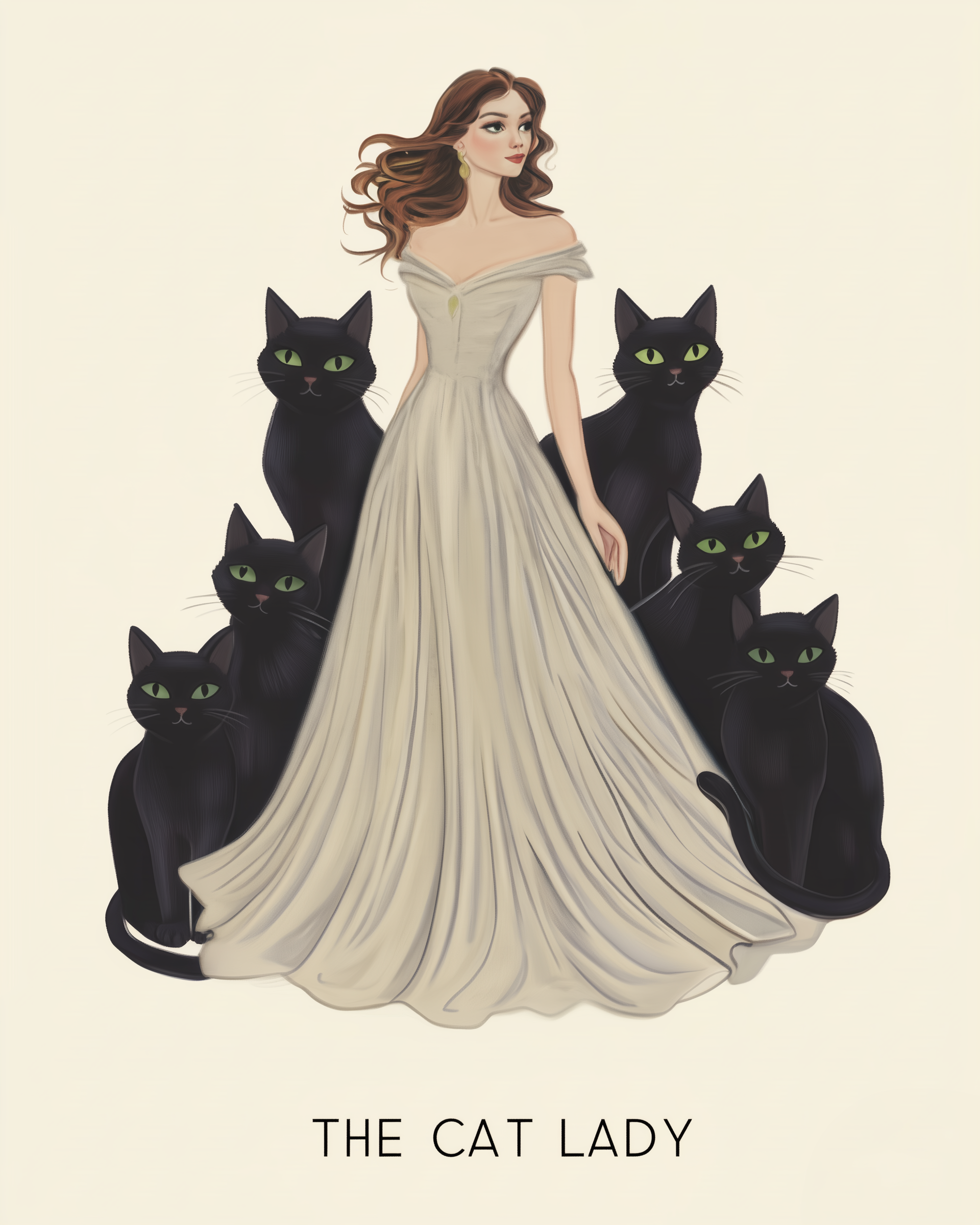 Velvet Shadows - Cats Wall Art for Living Room, Bedroom or Office