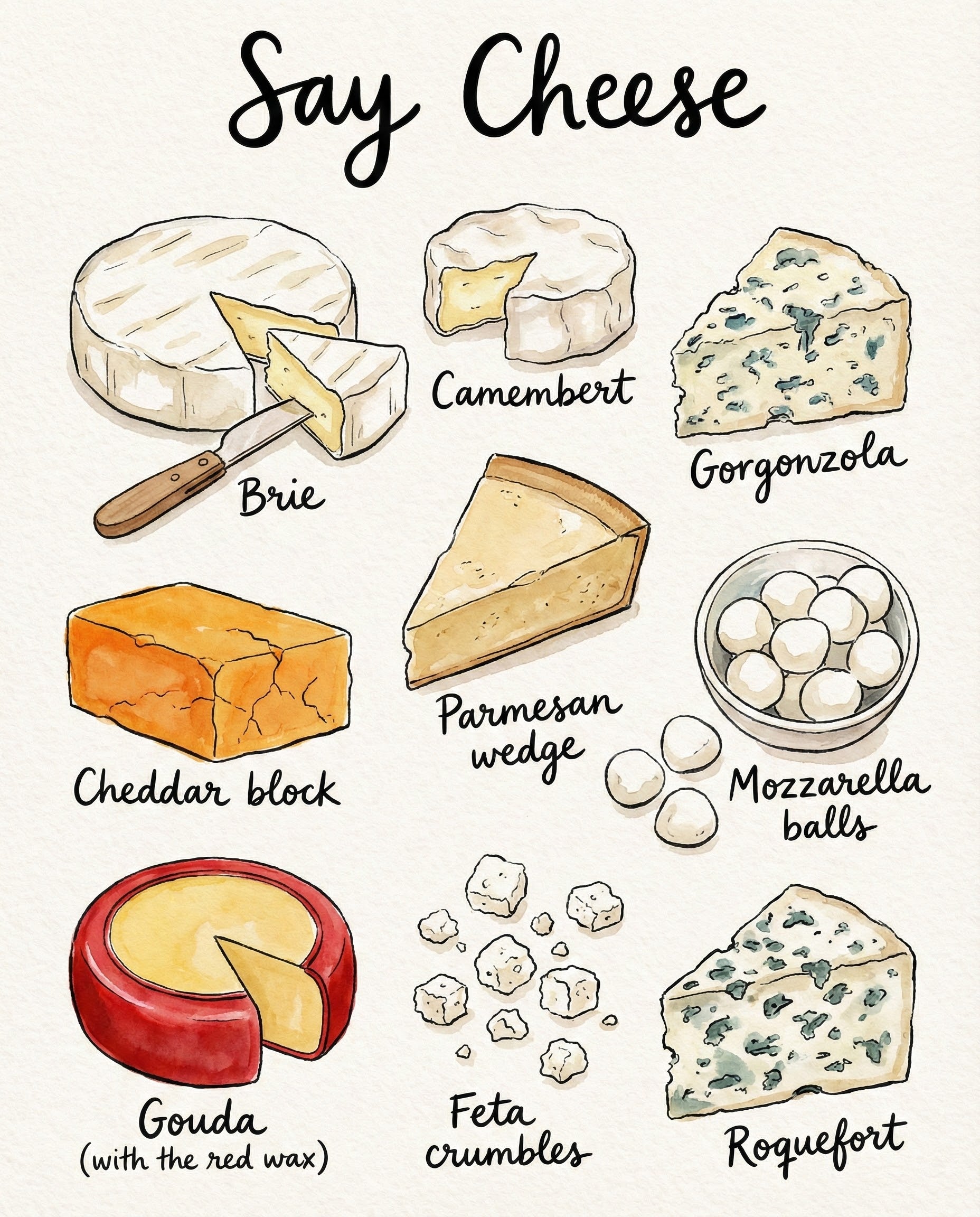 Artisan Board - Cheese Framed Wall Art for Living Room, Bedroom or Office