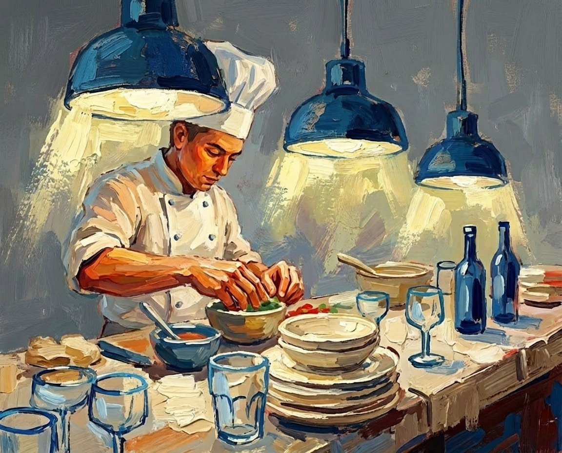 Culinary Craft - Chef Framed Wall Art for Living Room, Bedroom or Office