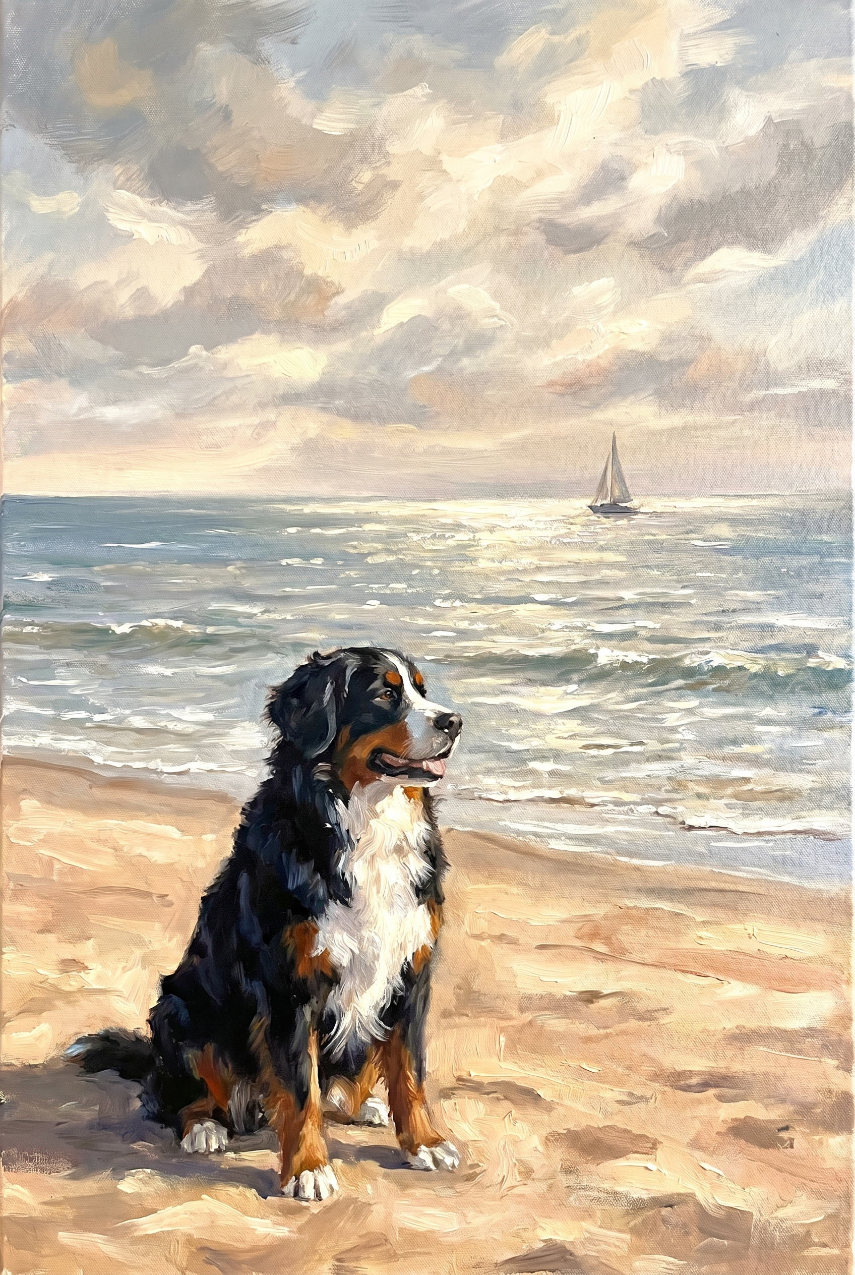 Coastal Bernese Mountain Dog Wall Art - Coastal Canine