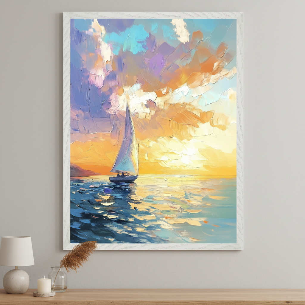 Serene Voyage - Coastal Wall Art for Living Room, Bedroom or Office
