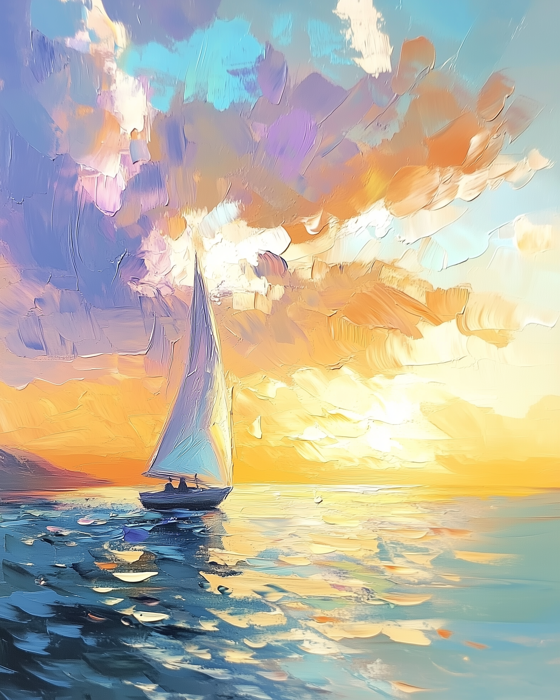 Serene Voyage - Coastal Wall Art for Living Room, Bedroom or Office