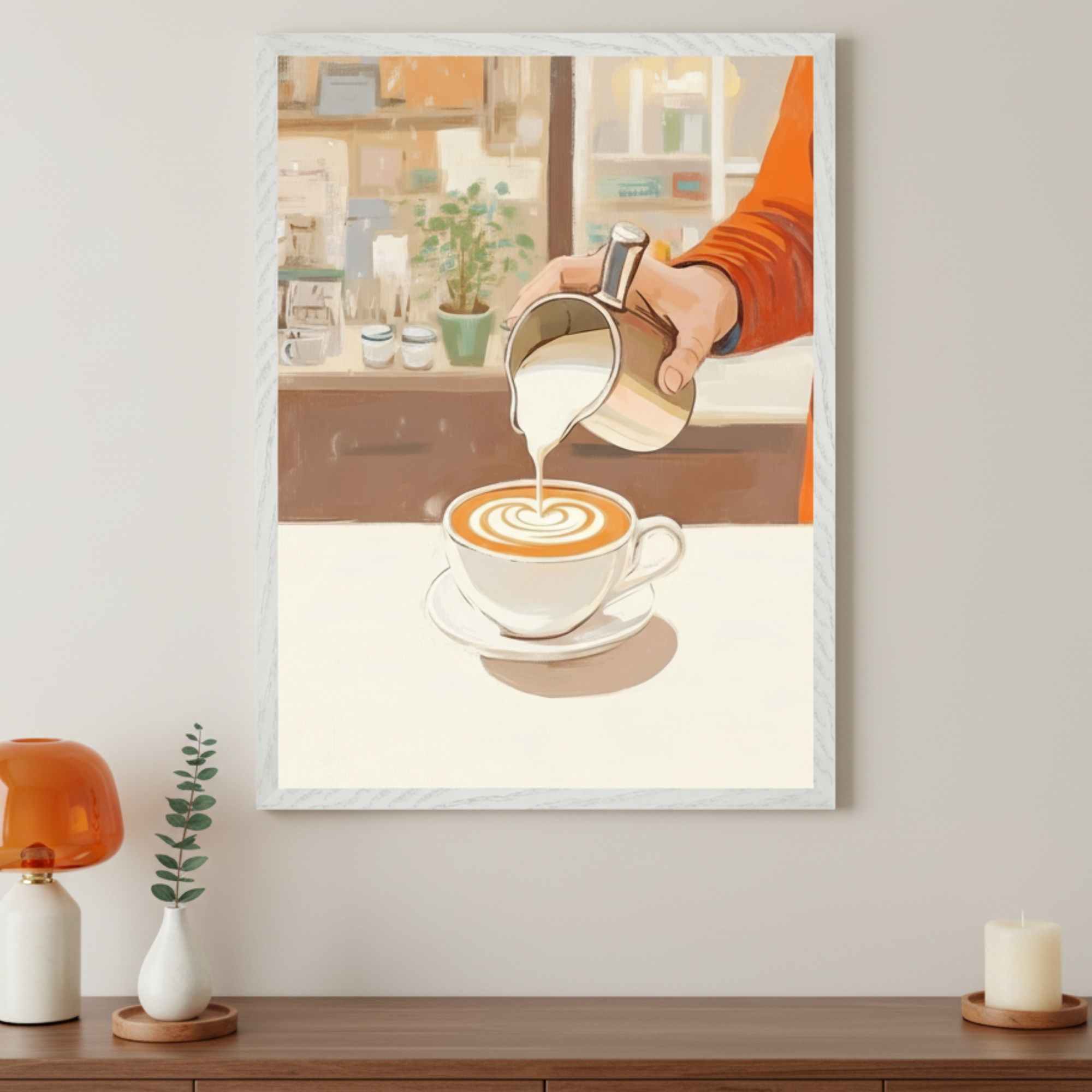 Artful Start - Coffee Wall Art for Living Room, Bedroom or Office