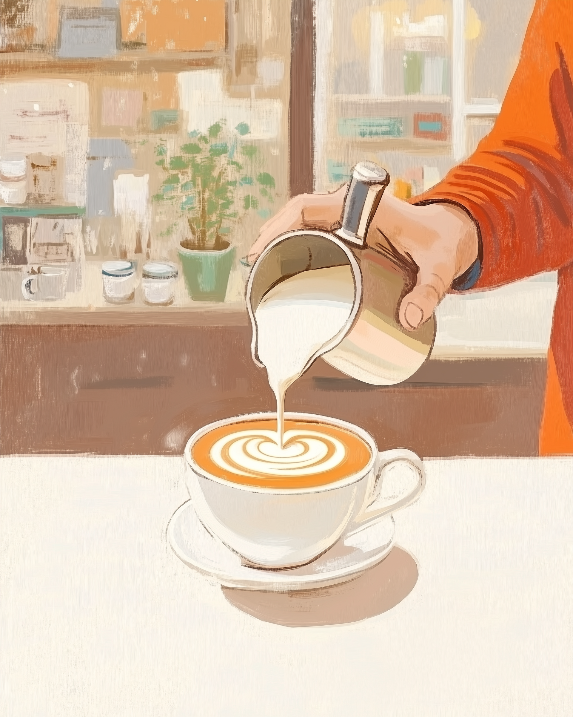 Artful Start - Coffee Wall Art for Living Room, Bedroom or Office