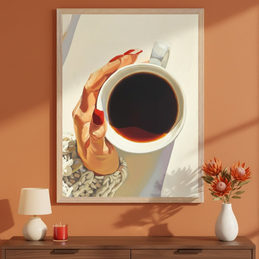 Morning Comfort - Coffee Wall Art for Living Room, Bedroom or Office