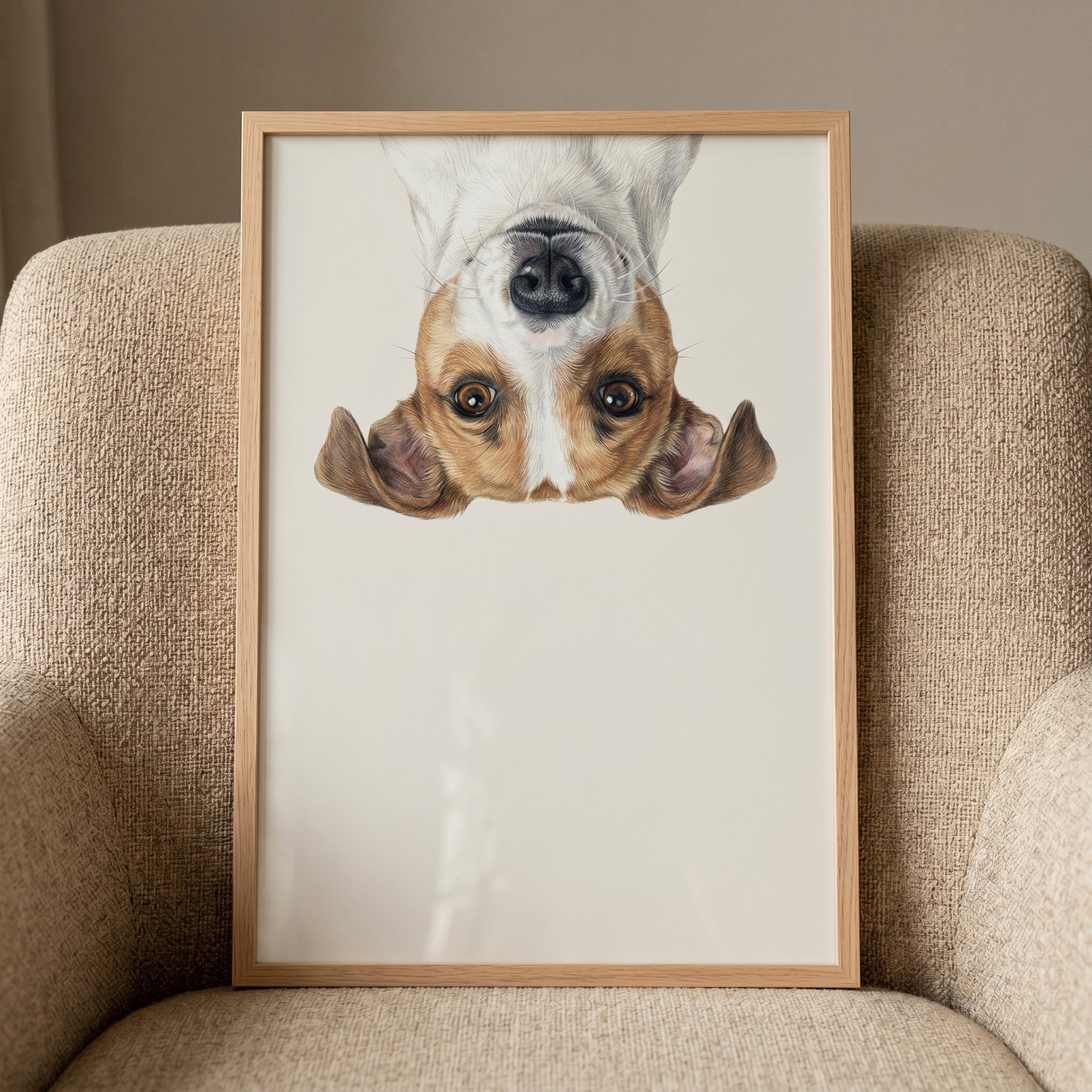 Curious Jack Russell Terrier Wall Art - Curious Peeking Canine