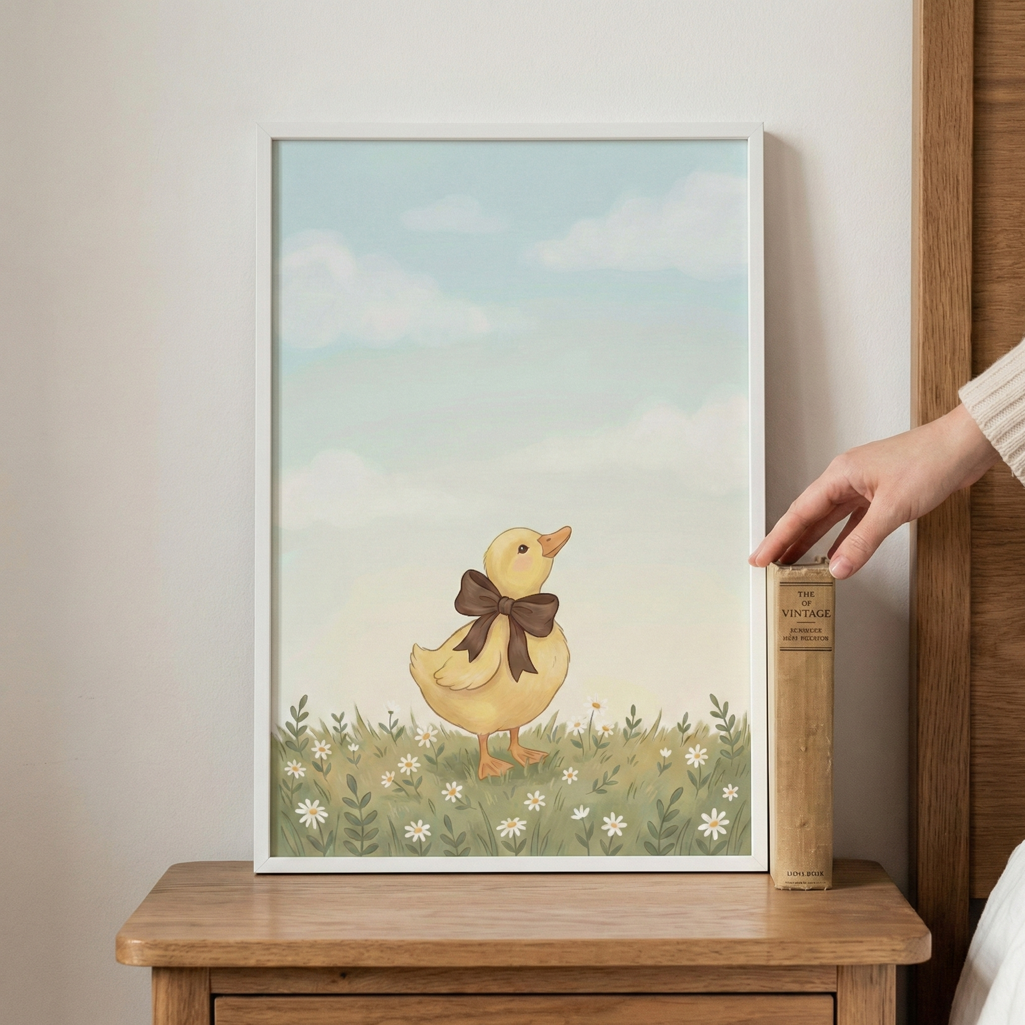 Cute Duckling Print - Sweet Ribbon Duck