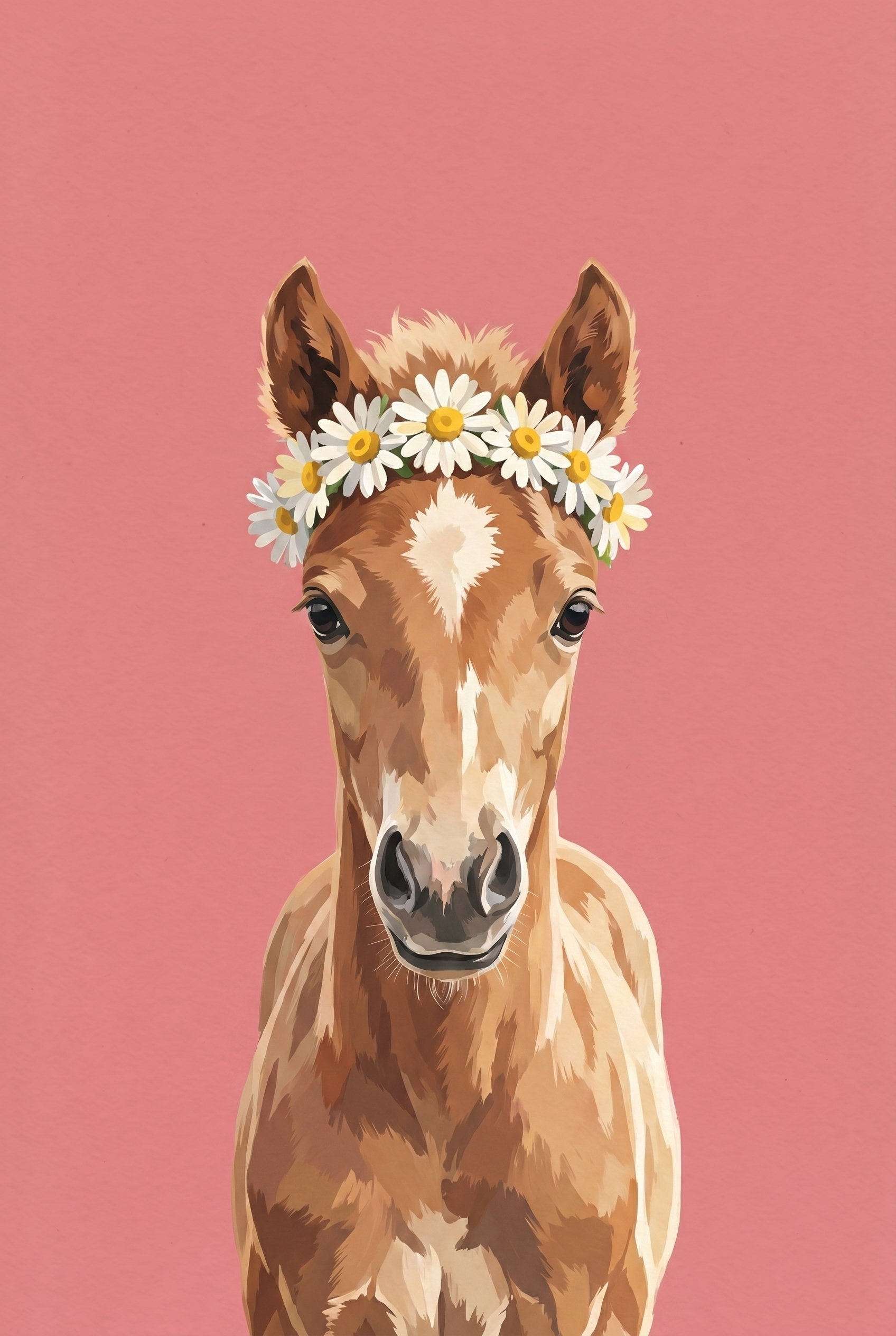 Daisy Crown Brown Foal Wall Art - Daisy Crown Foal