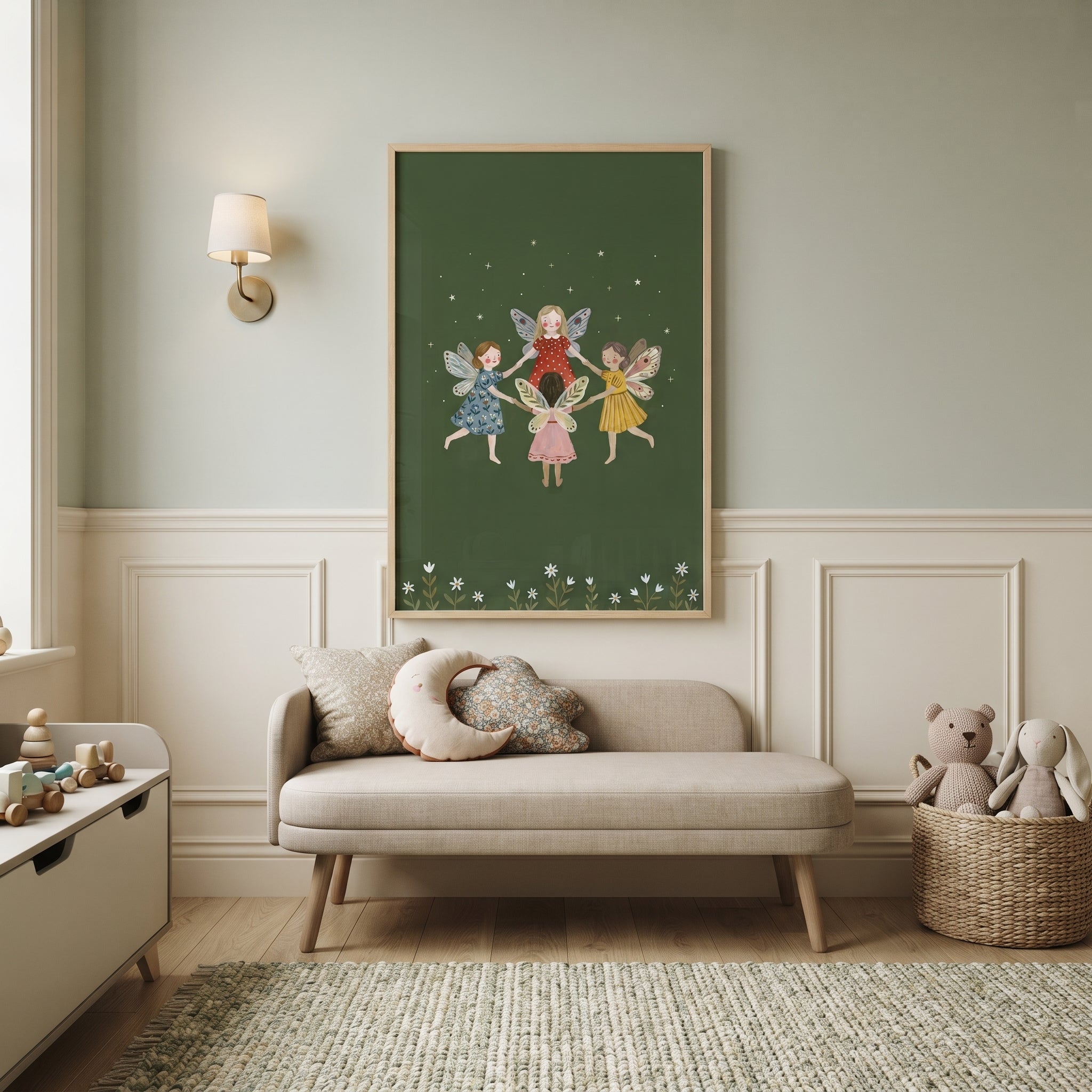 Dancing Circle Forest Fairies Wall Art - Fairy Circle Dance