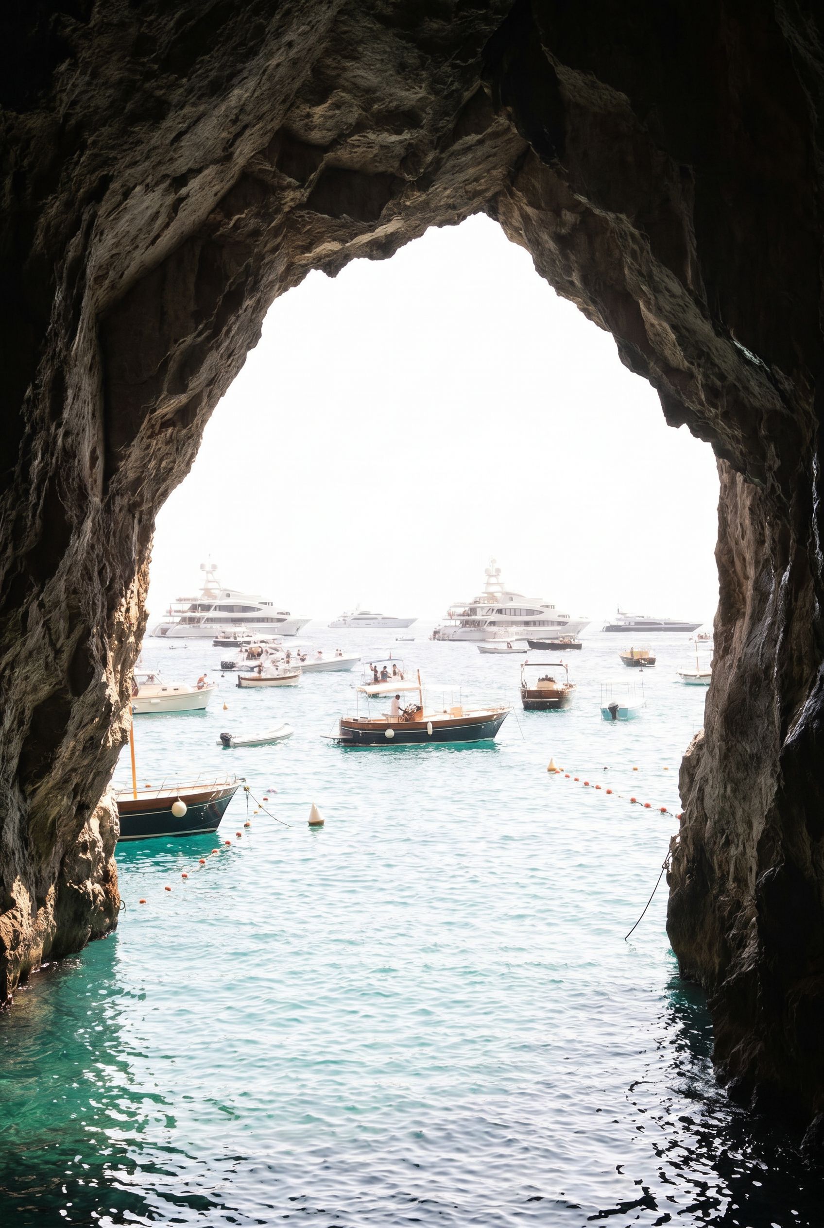 Dark Coastal Sea Cave Wall Art - Cavern Sea View