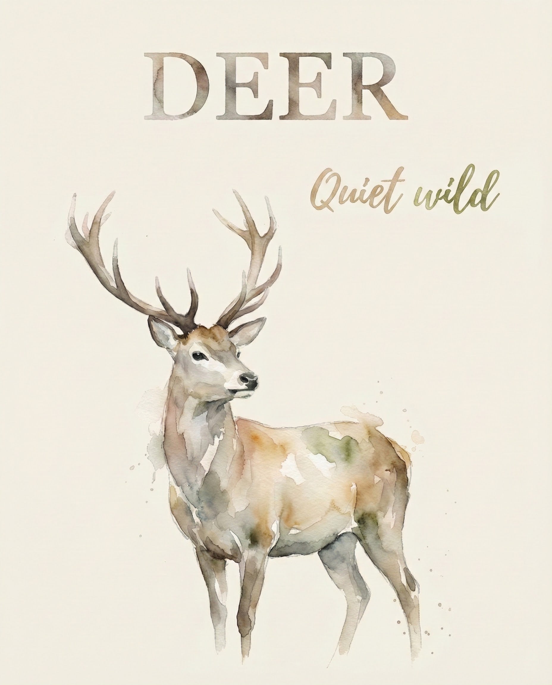 Forest Spirit - Deer Framed Wall Art for Living Room, Bedroom or Office