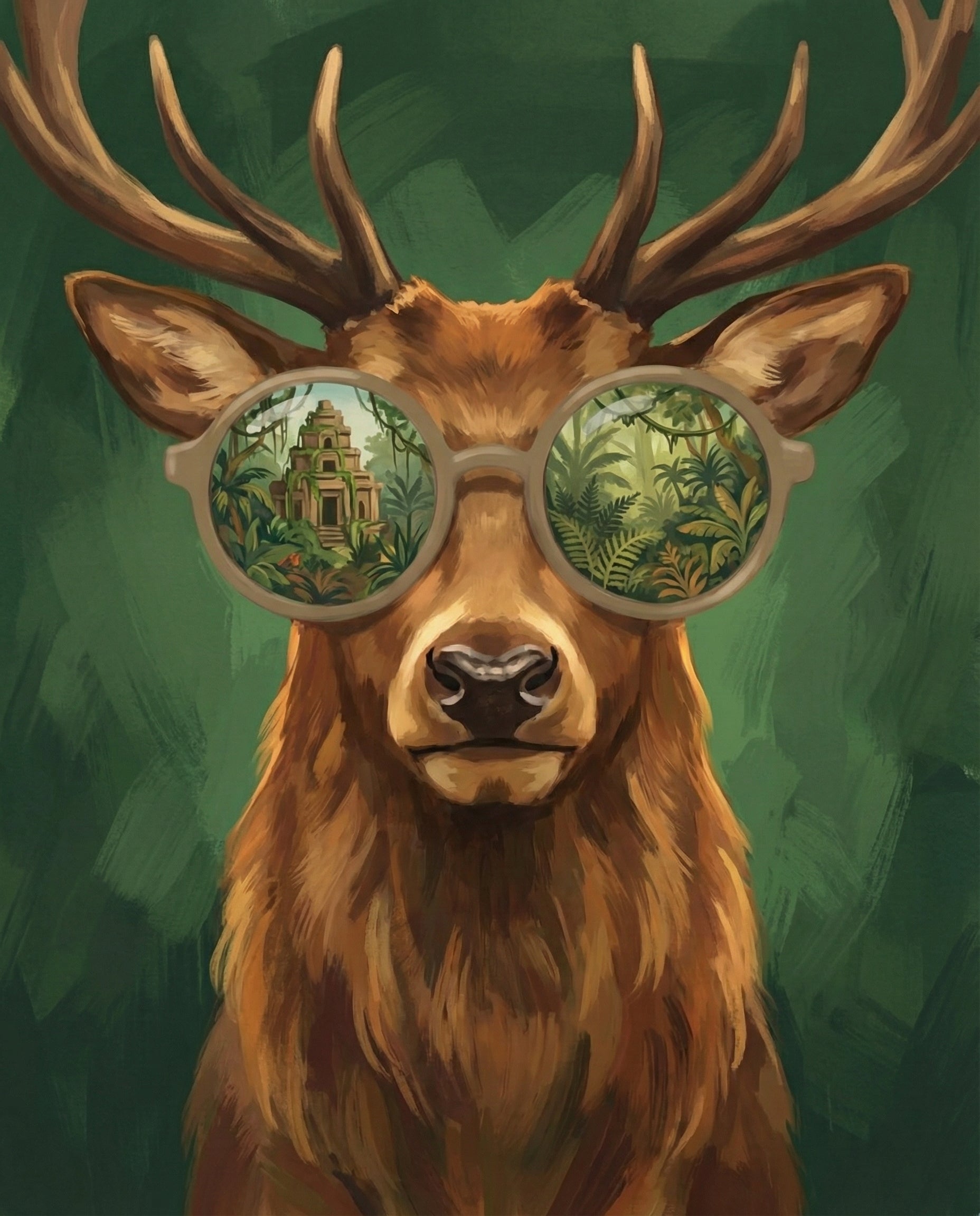 Wilderness Insight - Deer Framed Wall Art for Living Room, Bedroom or Office