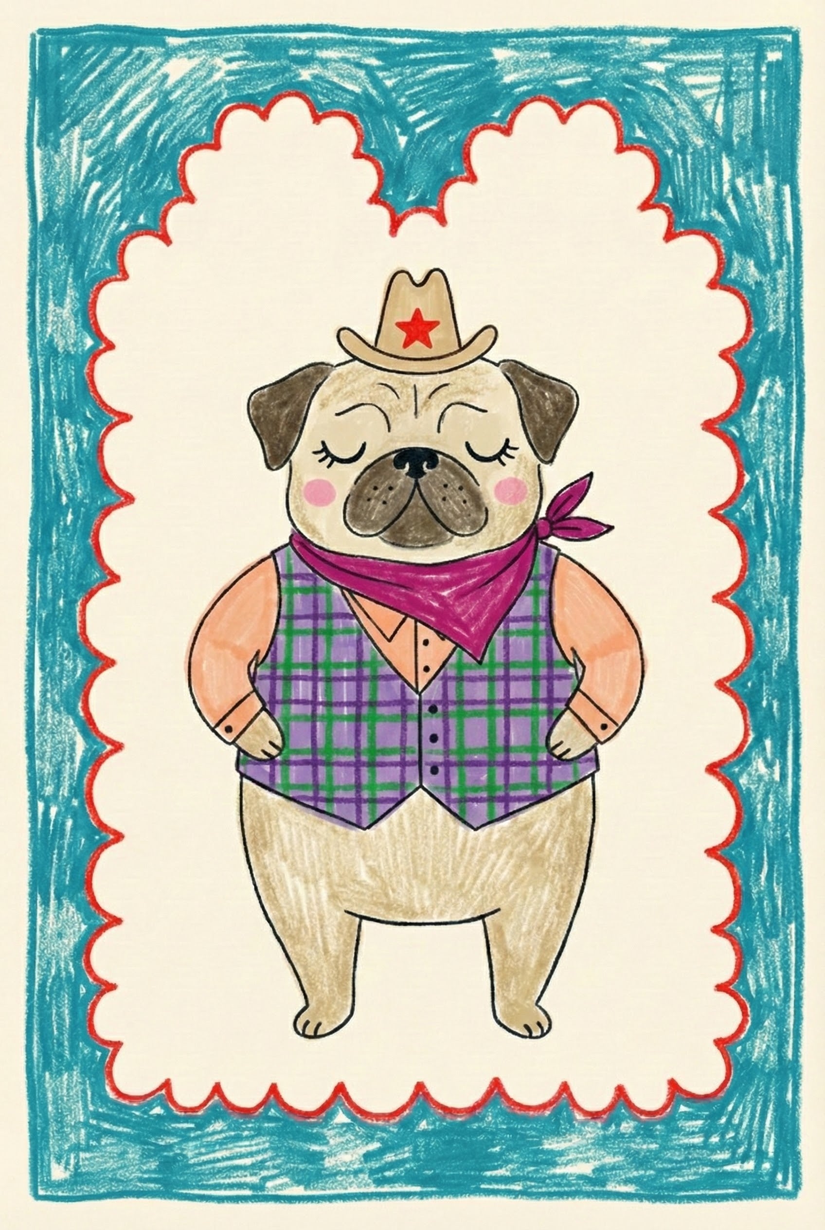 Cowboy Dreamer - Cowboy Framed Wall Art for Nursery, Playroom or Kids Bedrooms