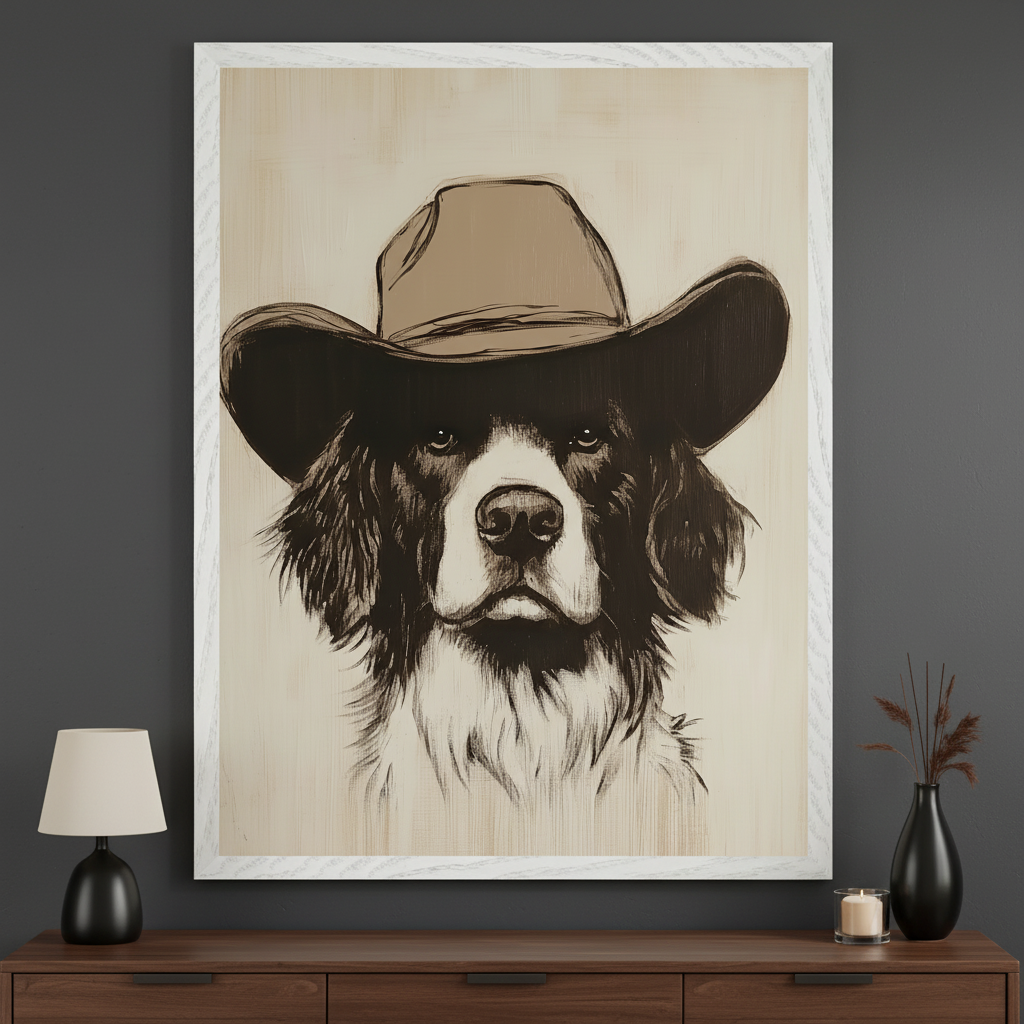 Heartland Hero - Dog Wall Art for Living Room, Bedroom or Office