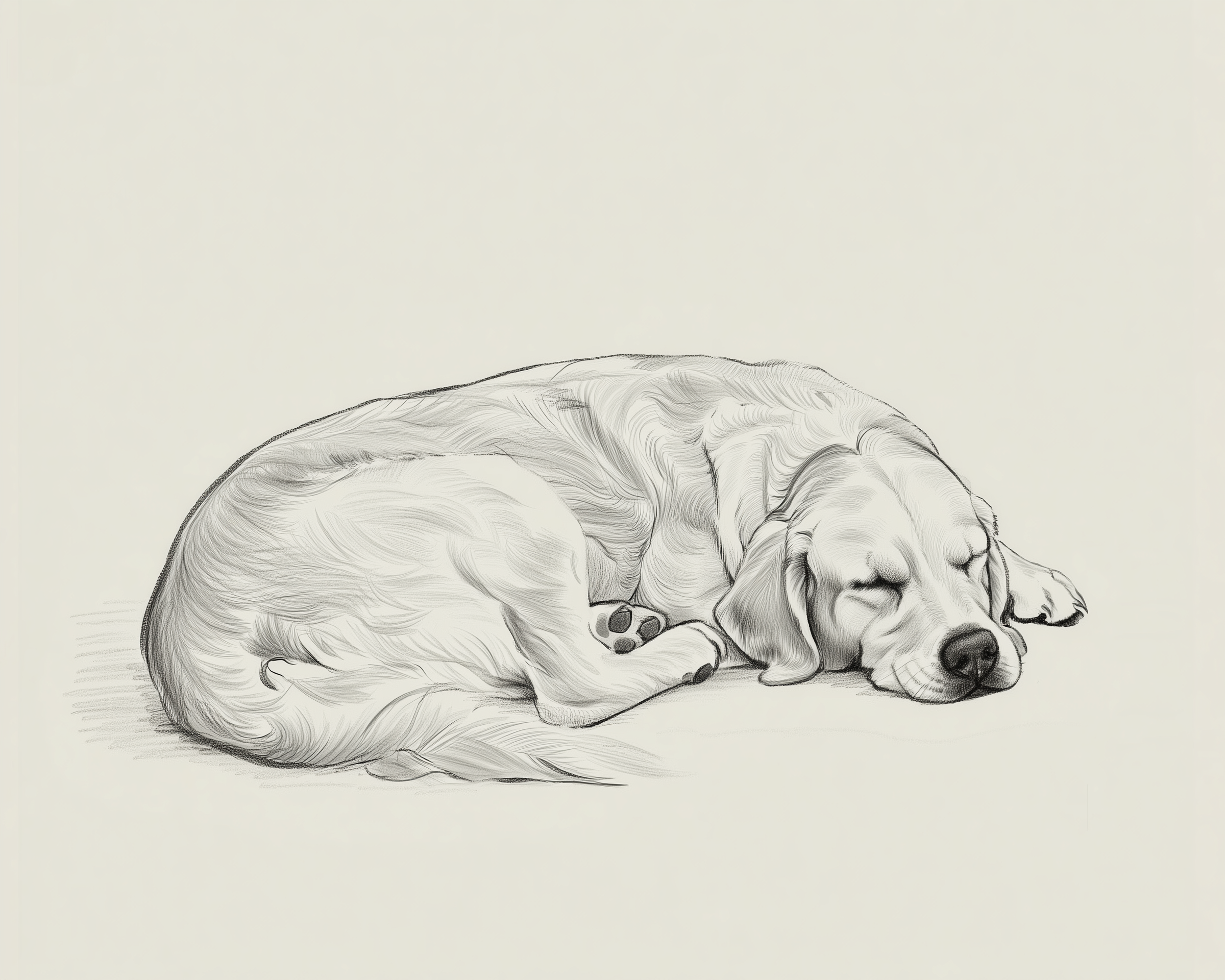 Golden Dreams - Dog Wall Art for Living Room, Bedroom or Office