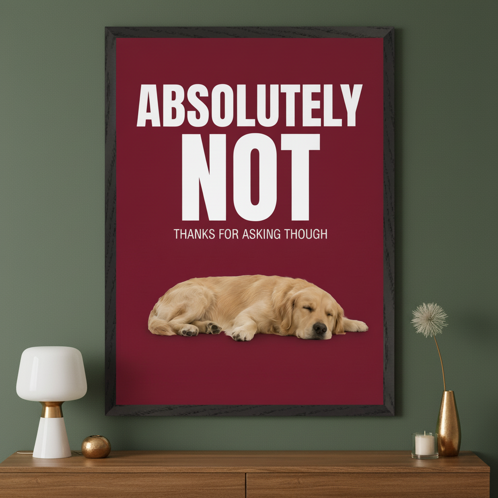 Crimson Dreamer - Dog Framed Wall Art for Living Room, Bedroom or Office