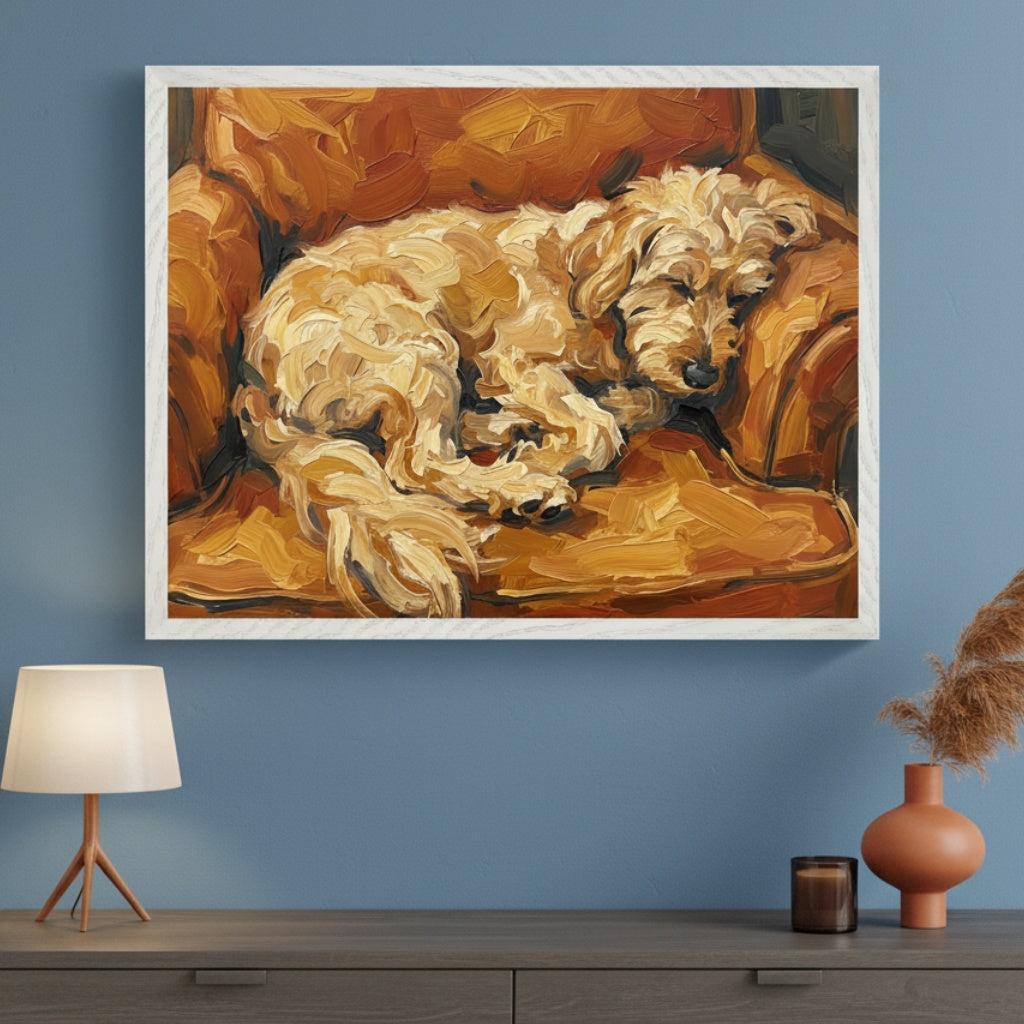 Cozy Canvas - Dog Framed Wall Art for Living Room, Bedroom or Office