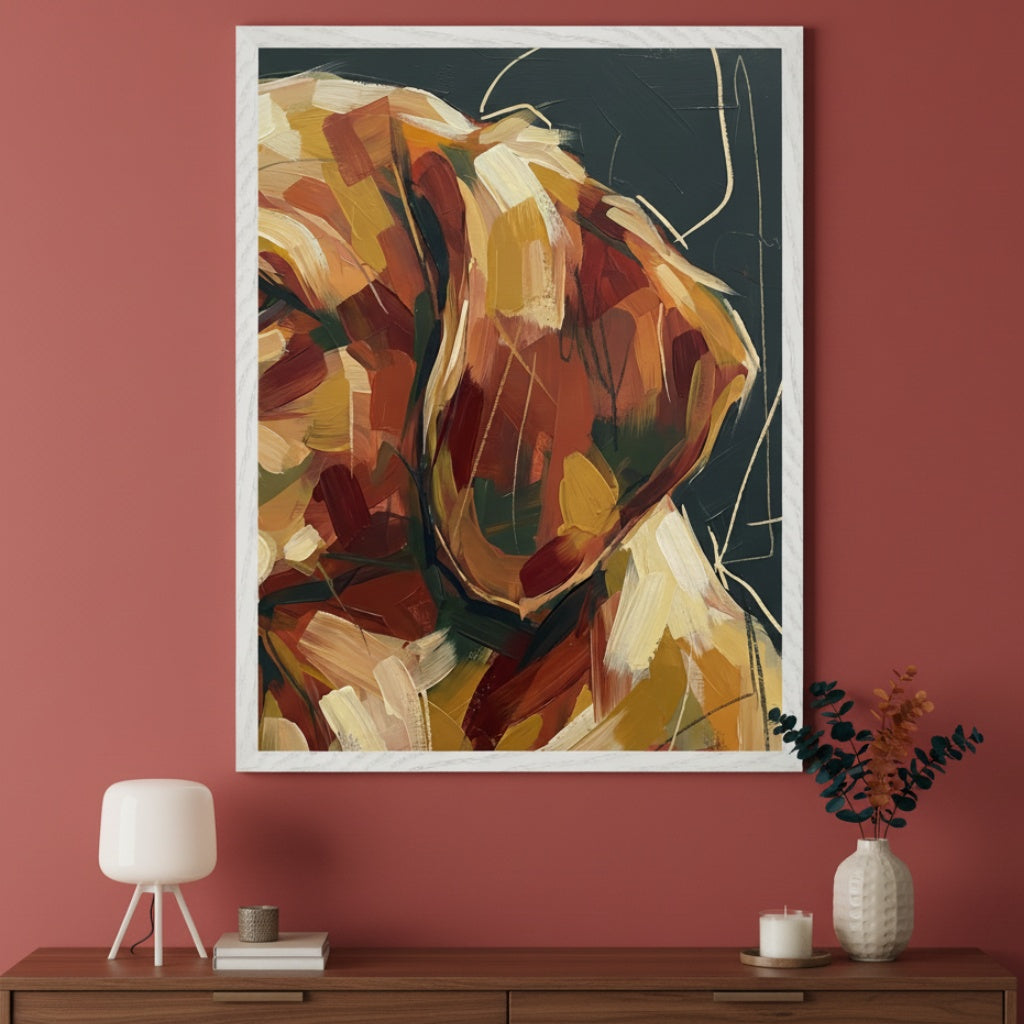 Autumnal Hues - Dog Framed Wall Art for Living Room, Bedroom or Office