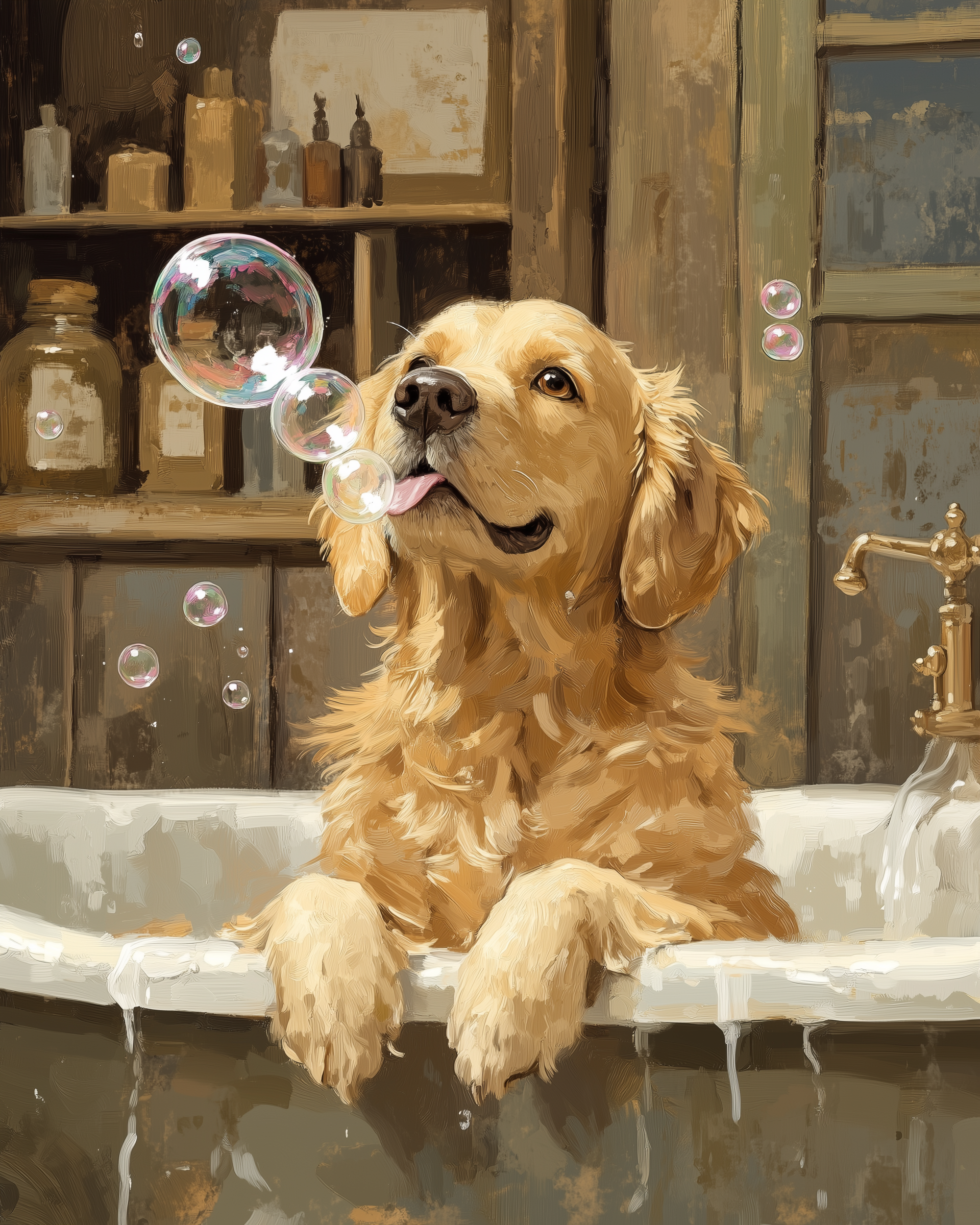 Pampered Paws - Dog Framed Wall Art for Living Room, Bedroom or Office