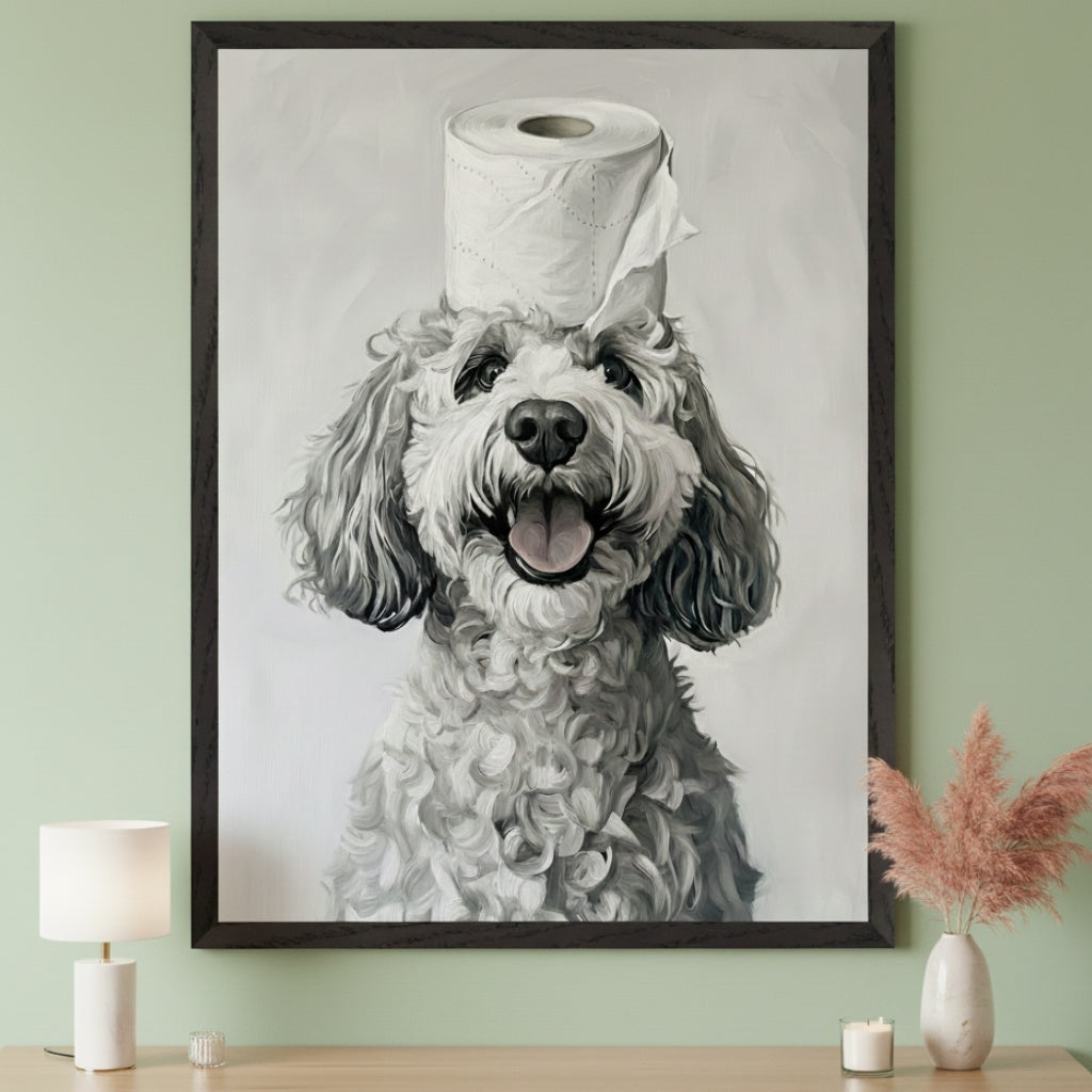 Gentle Furry - Dog Framed Wall Art for Living Room, Bedroom or Office