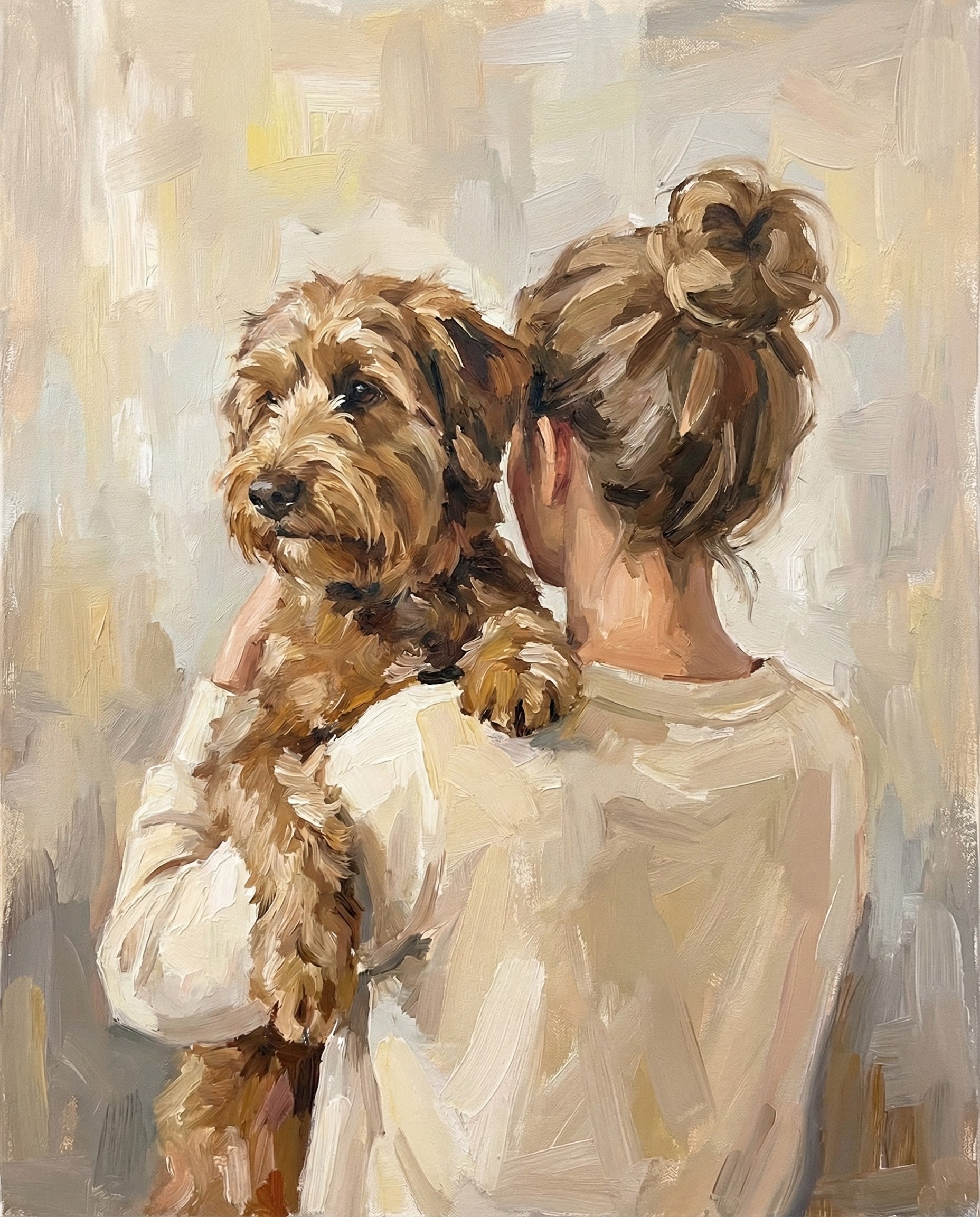 Cherished Moment - Dog Framed Wall Art for Living Room, Bedroom or Office