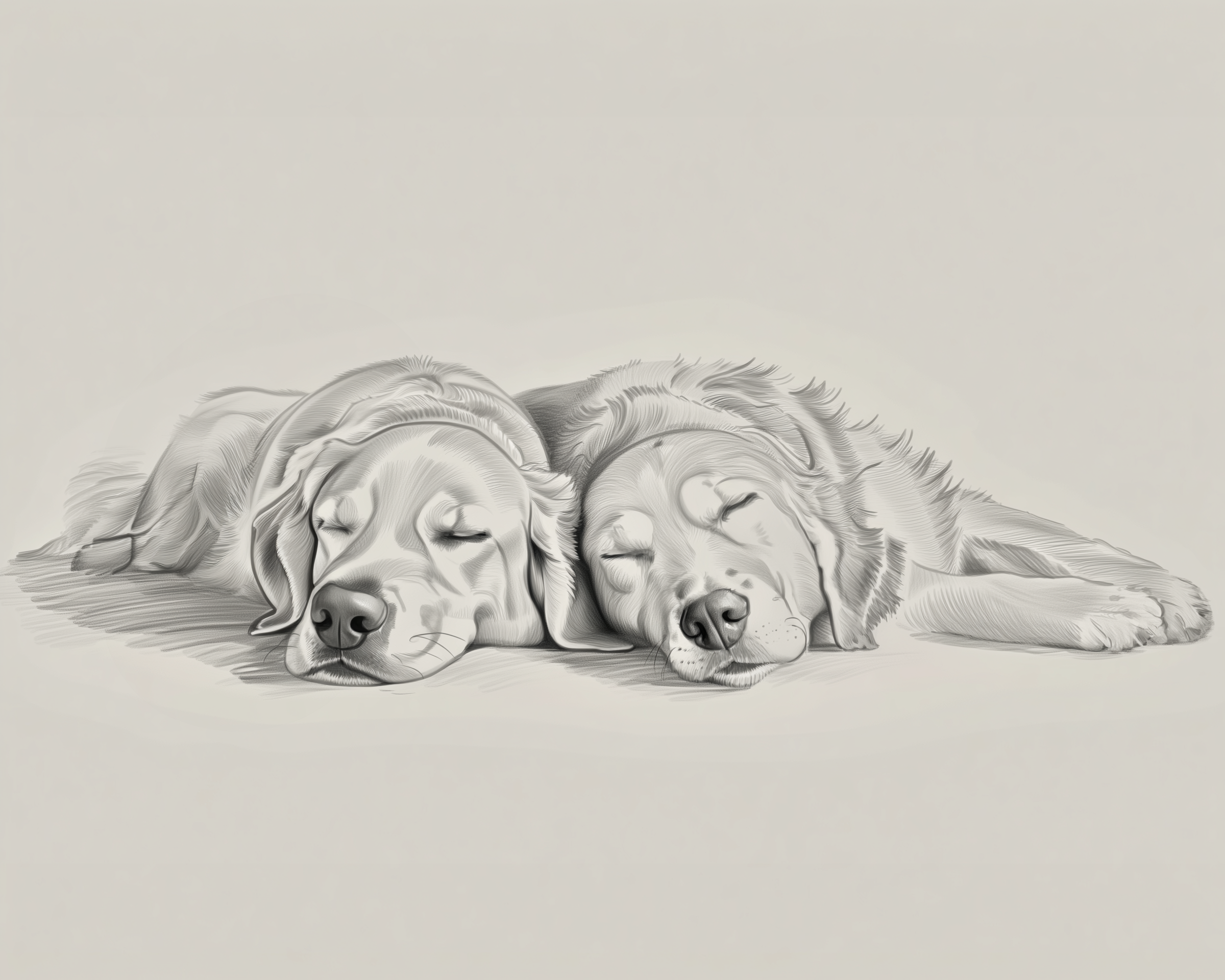Serene Slumber - Dogs Wall Art for Living Room, Bedroom or Office