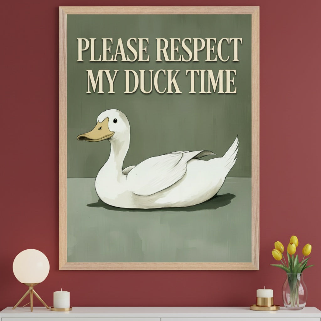 Serene Moment - Duck Framed Wall Art for Living Room, Bedroom or Office