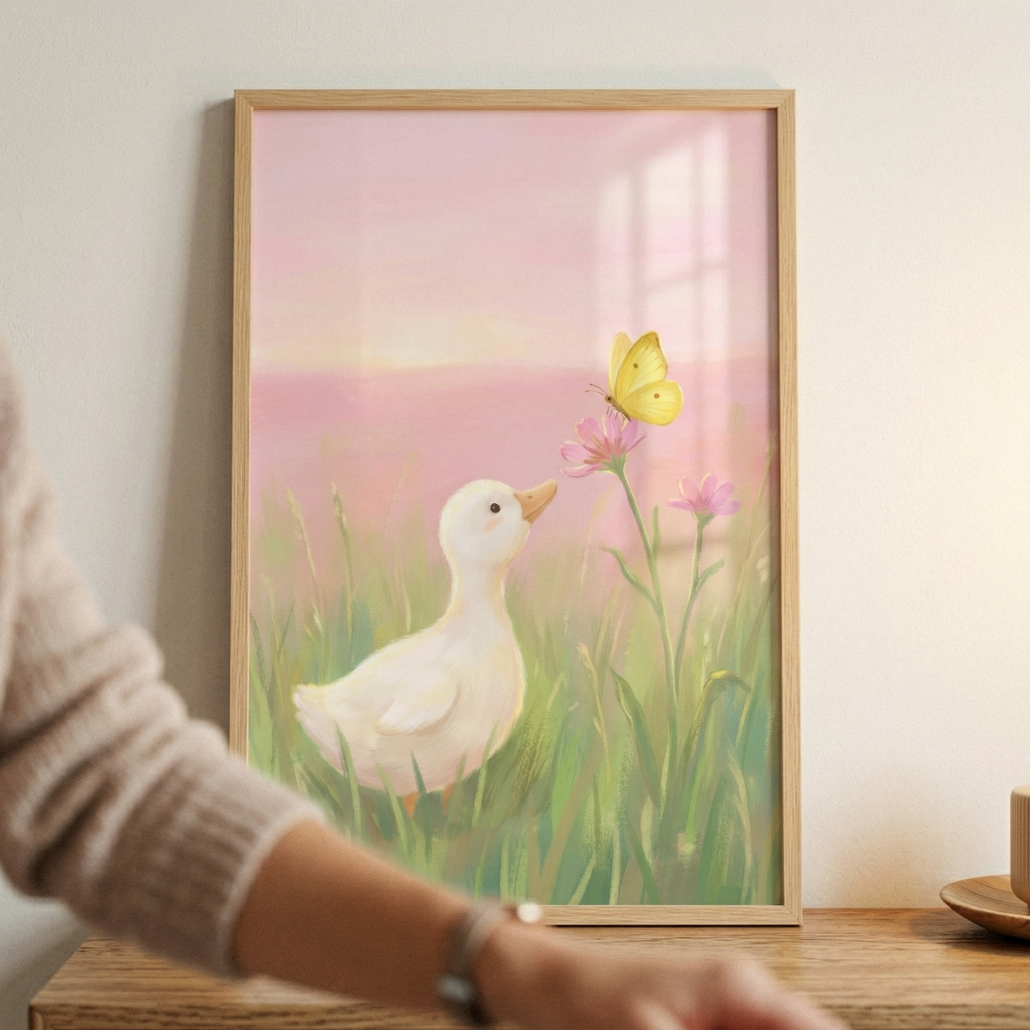 Duckling And Butterfly Meadow Wall Art - Sweet Meadow Friends