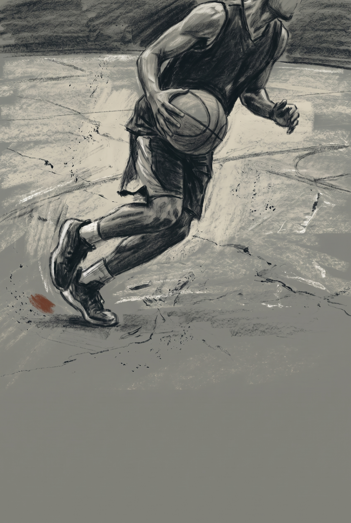 Dynamic Motion Basketball Player Sports Wall Art - Dynamic Game Motion