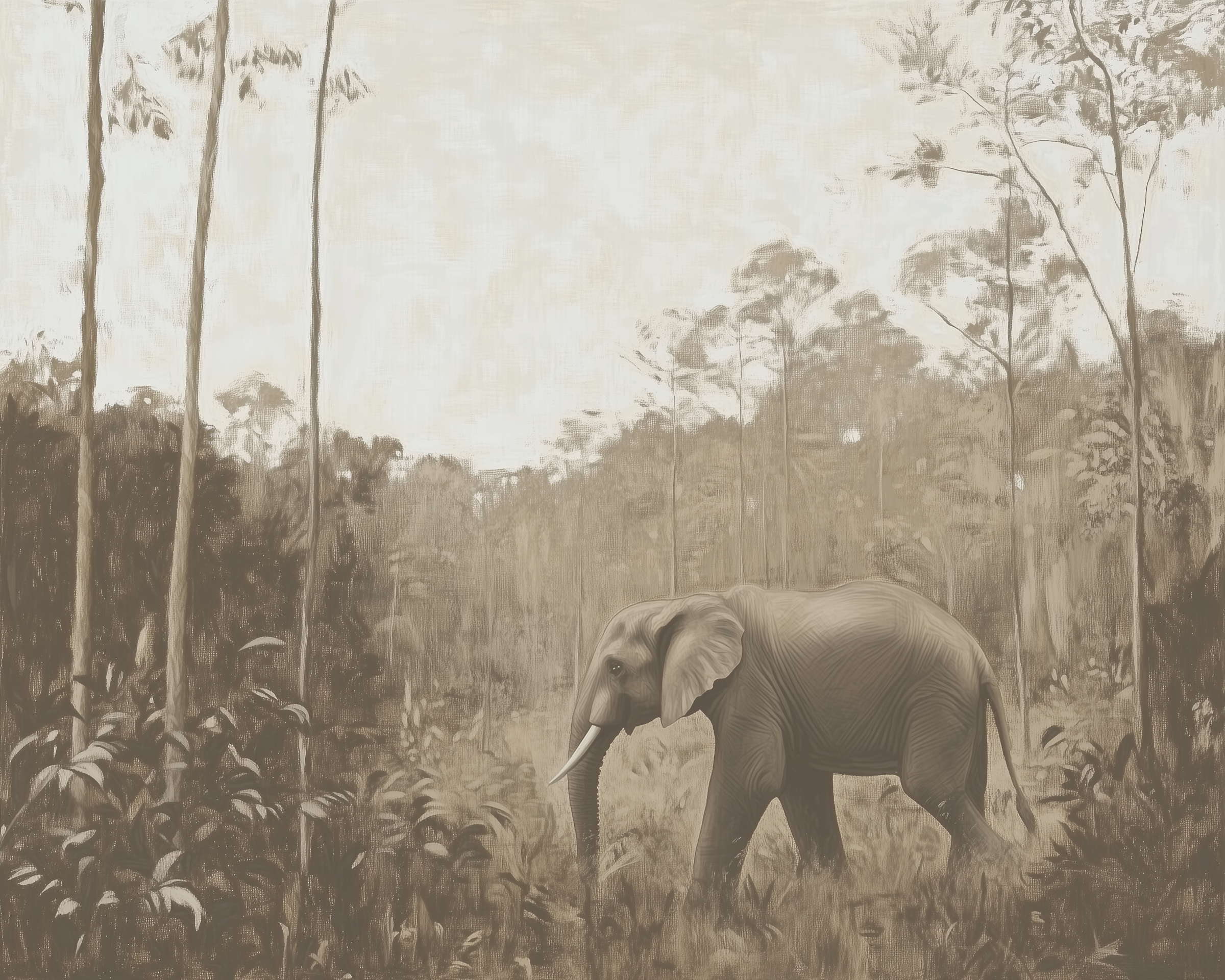 Jungle Majesty - Elephant Framed Wall Art for Living Room, Bedroom or Office