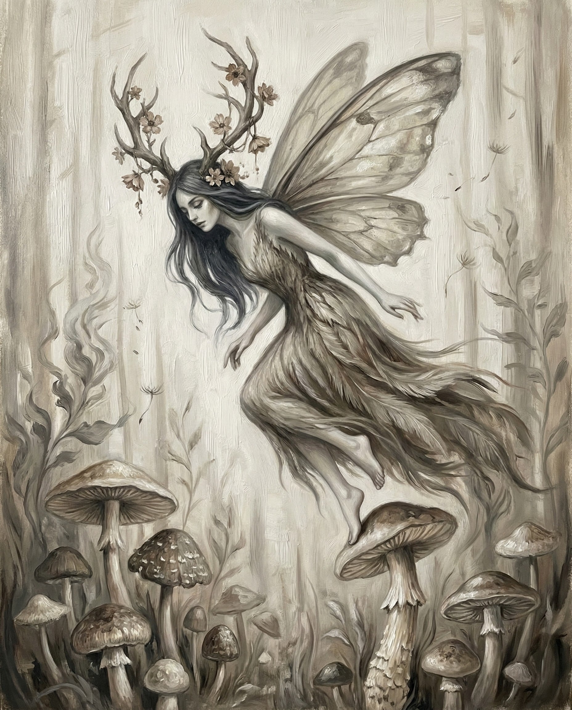 Whispering Glade - Fairy Framed Wall Art for Living Room, Bedroom or Office