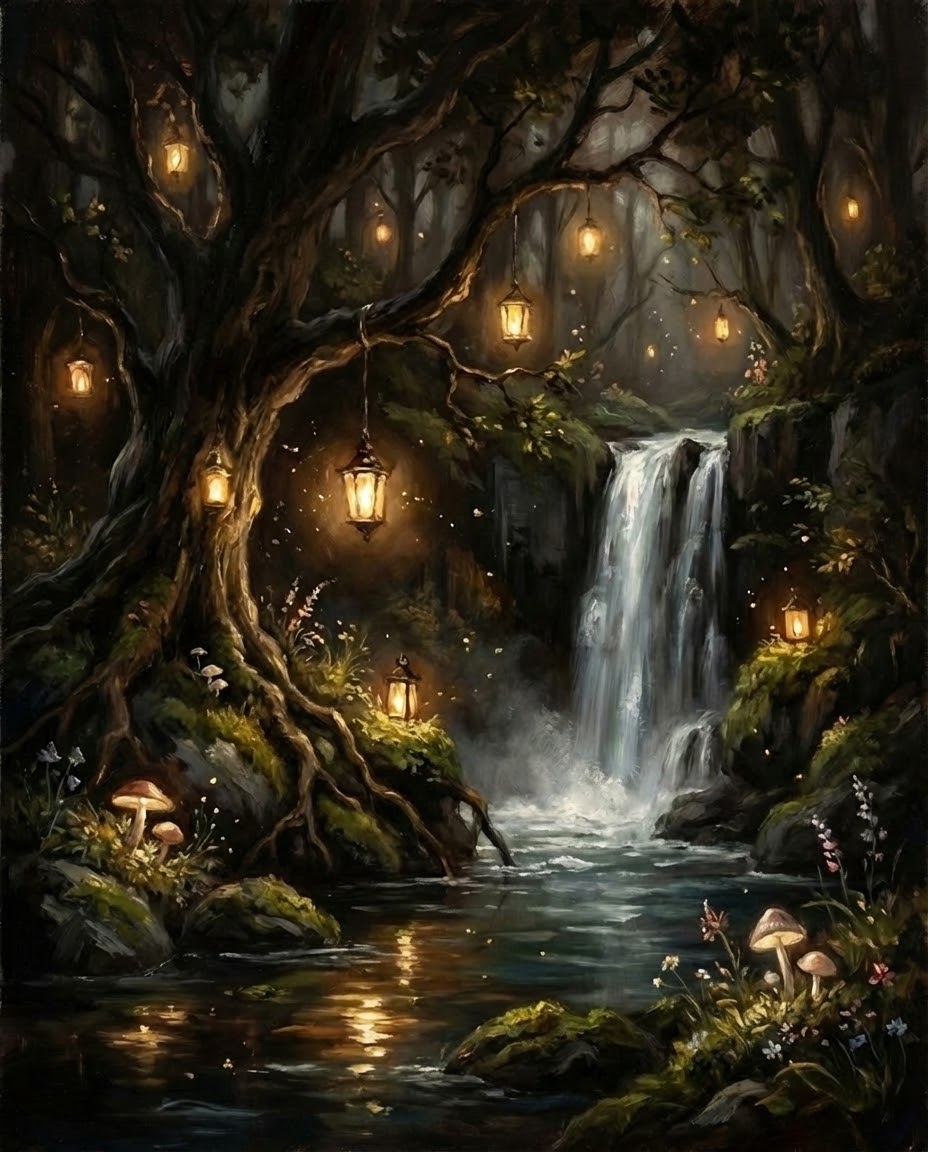 Mystic Glow - Fantasy Framed Wall Art for Living Room, Bedroom or Office