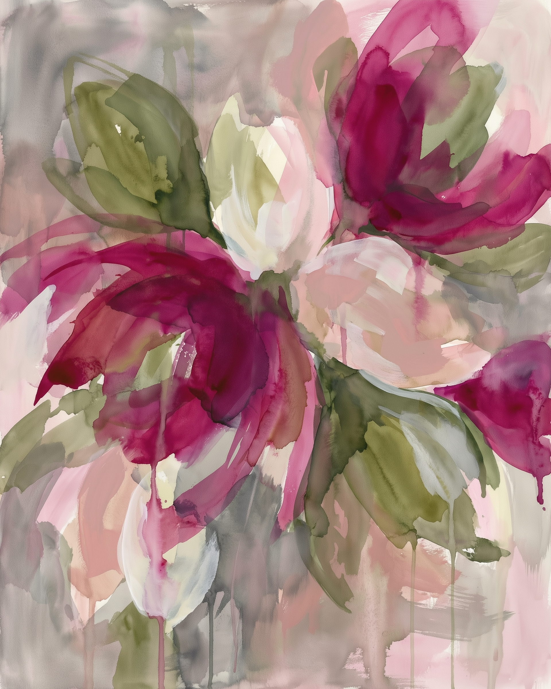 Fuchsia Bloom - Floral Framed Wall Art for Living Room, Bedroom or Office