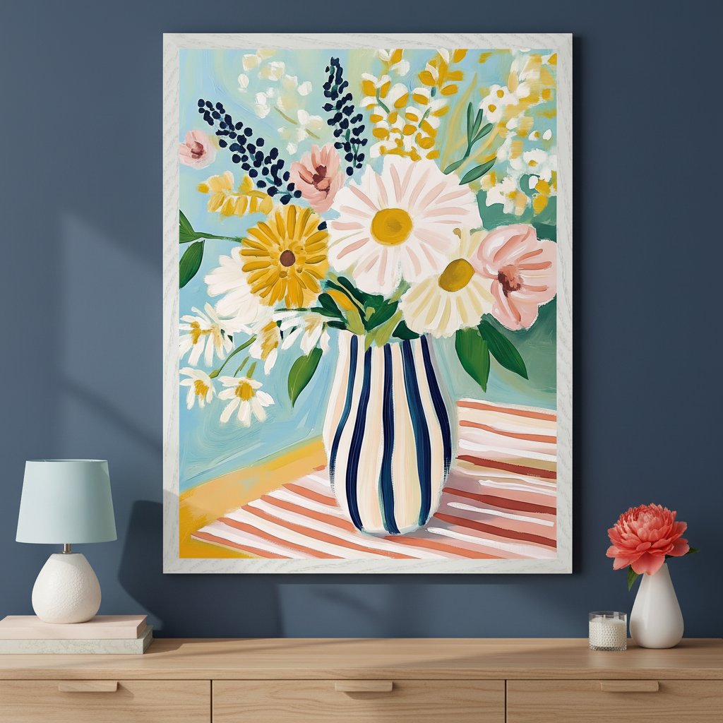 Artful Arrangement - Flowers Wall Art for Living Room, Bedroom or Office