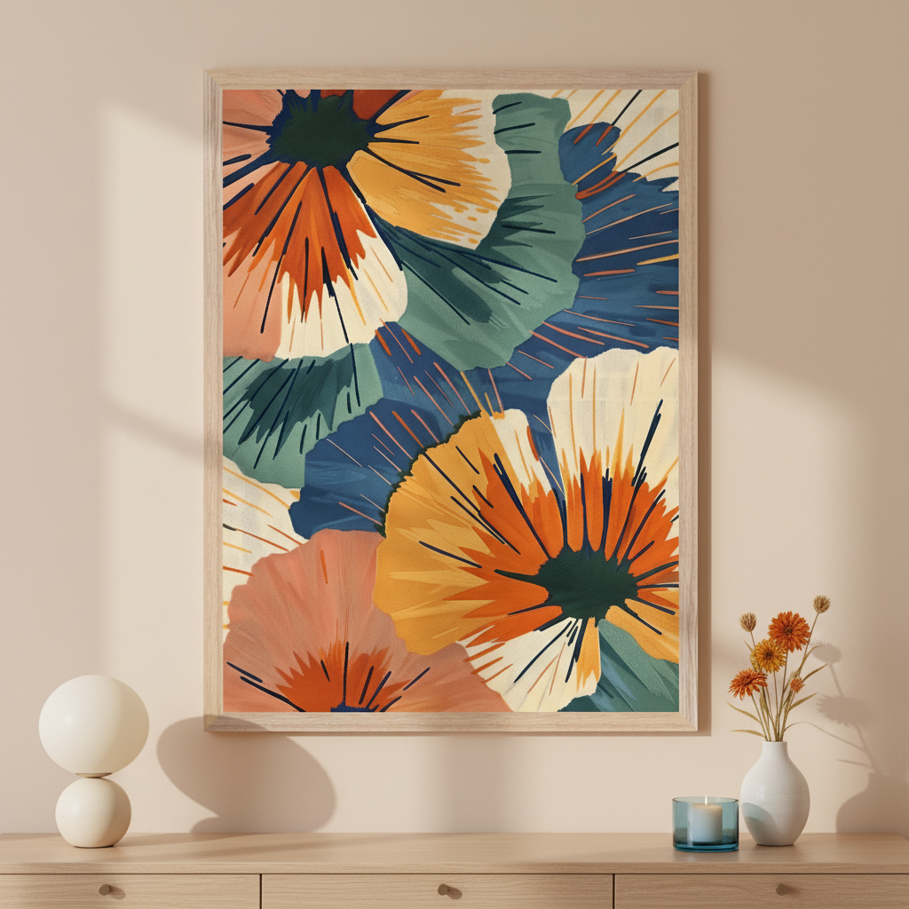 Summer Canvas - Flowers Wall Art for Living Room, Bedroom or Office