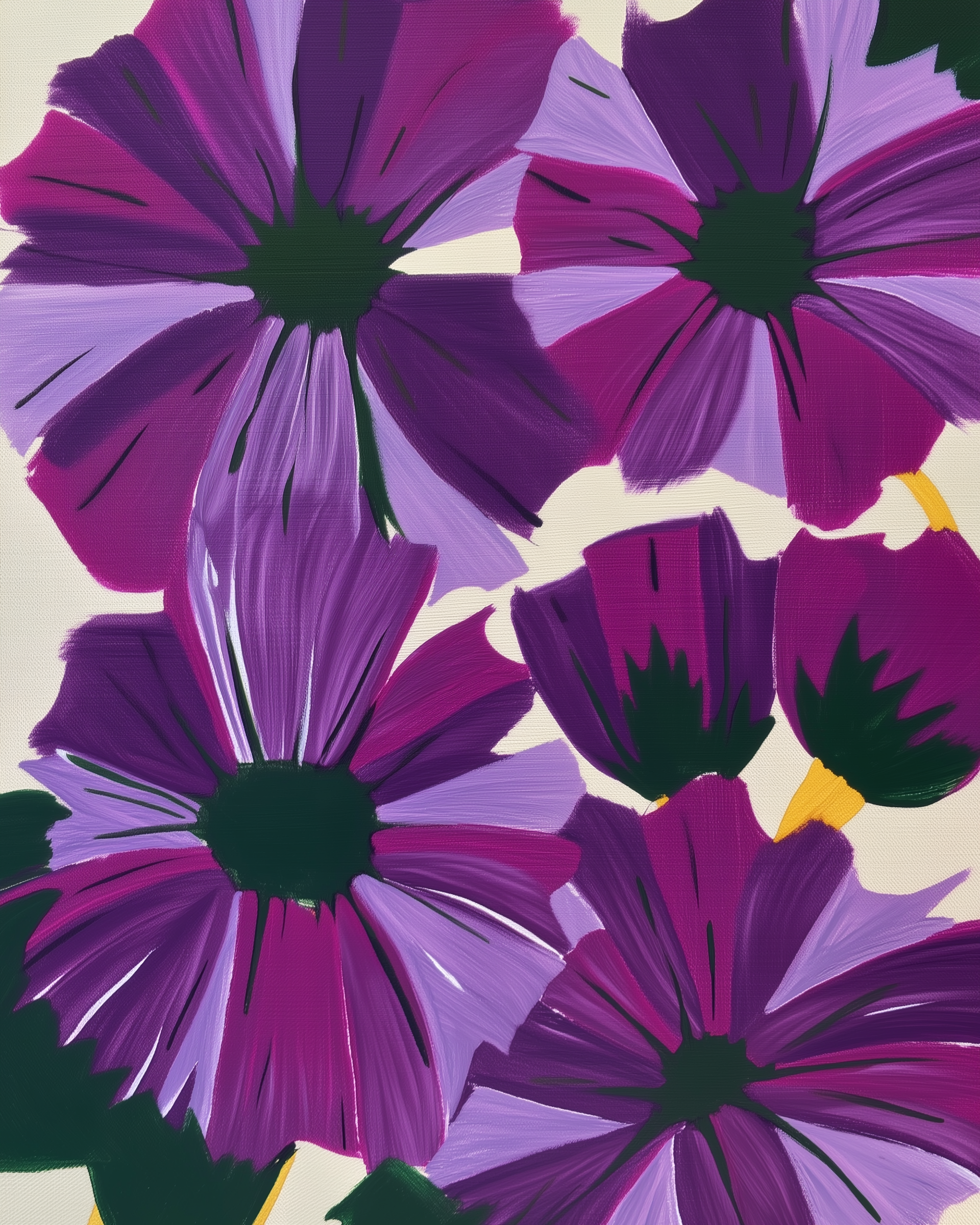 Amethyst Blooms - Flowers Wall Art for Living Room, Bedroom or Office