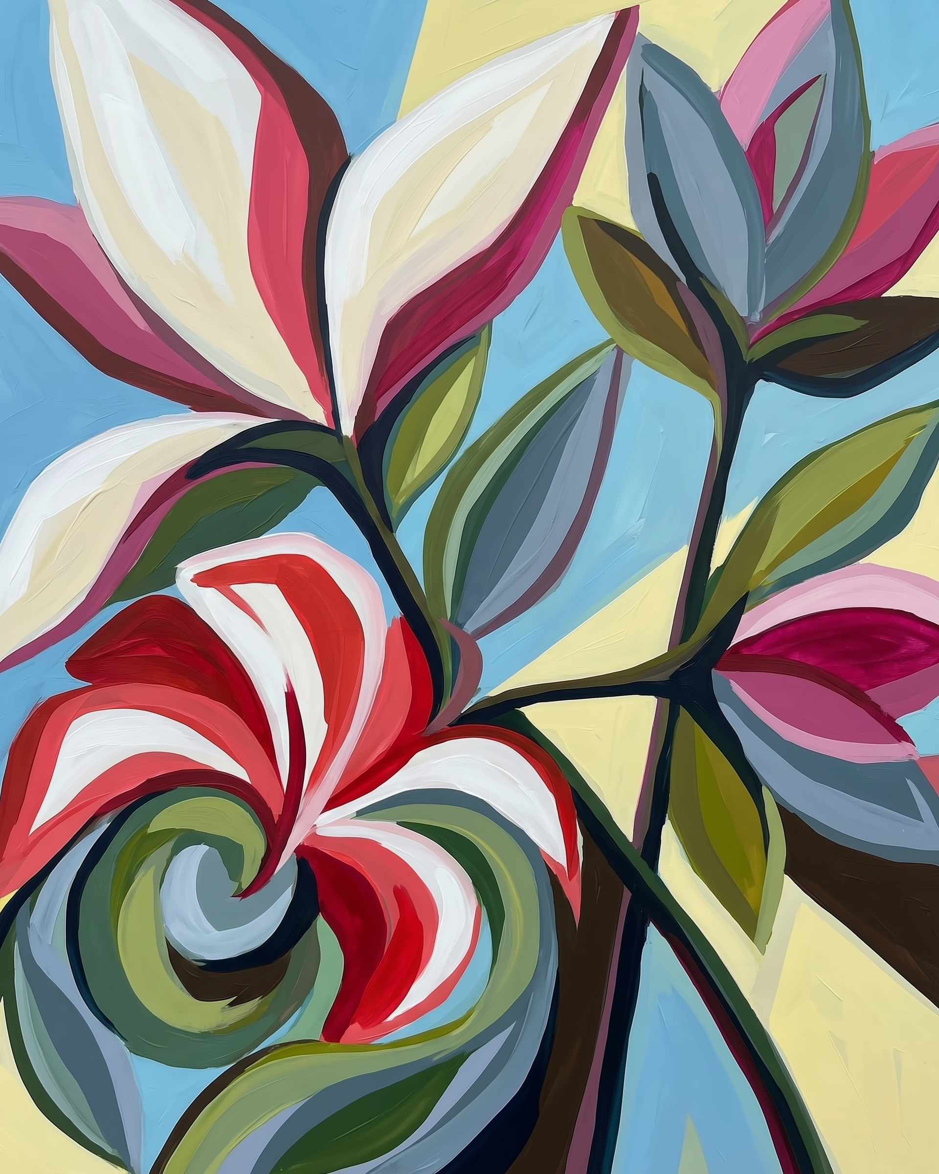 Artful Impression - Flowers Framed Wall Art for Living Room, Bedroom or Office