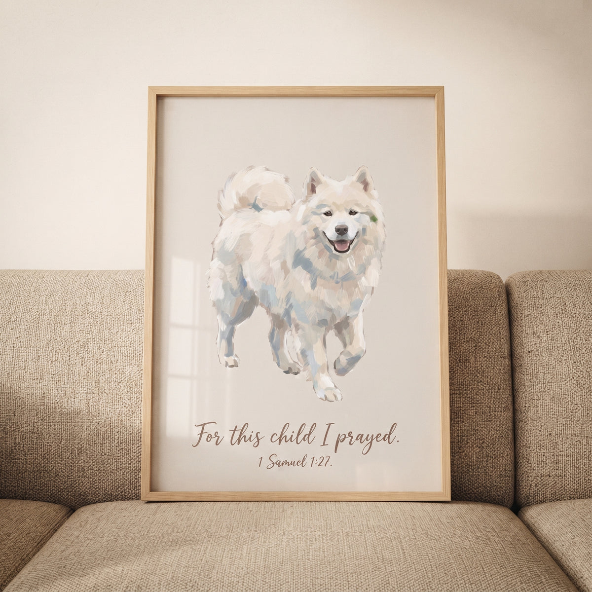 For This Child Samoyed Wall Art - Answered Prayer Pup